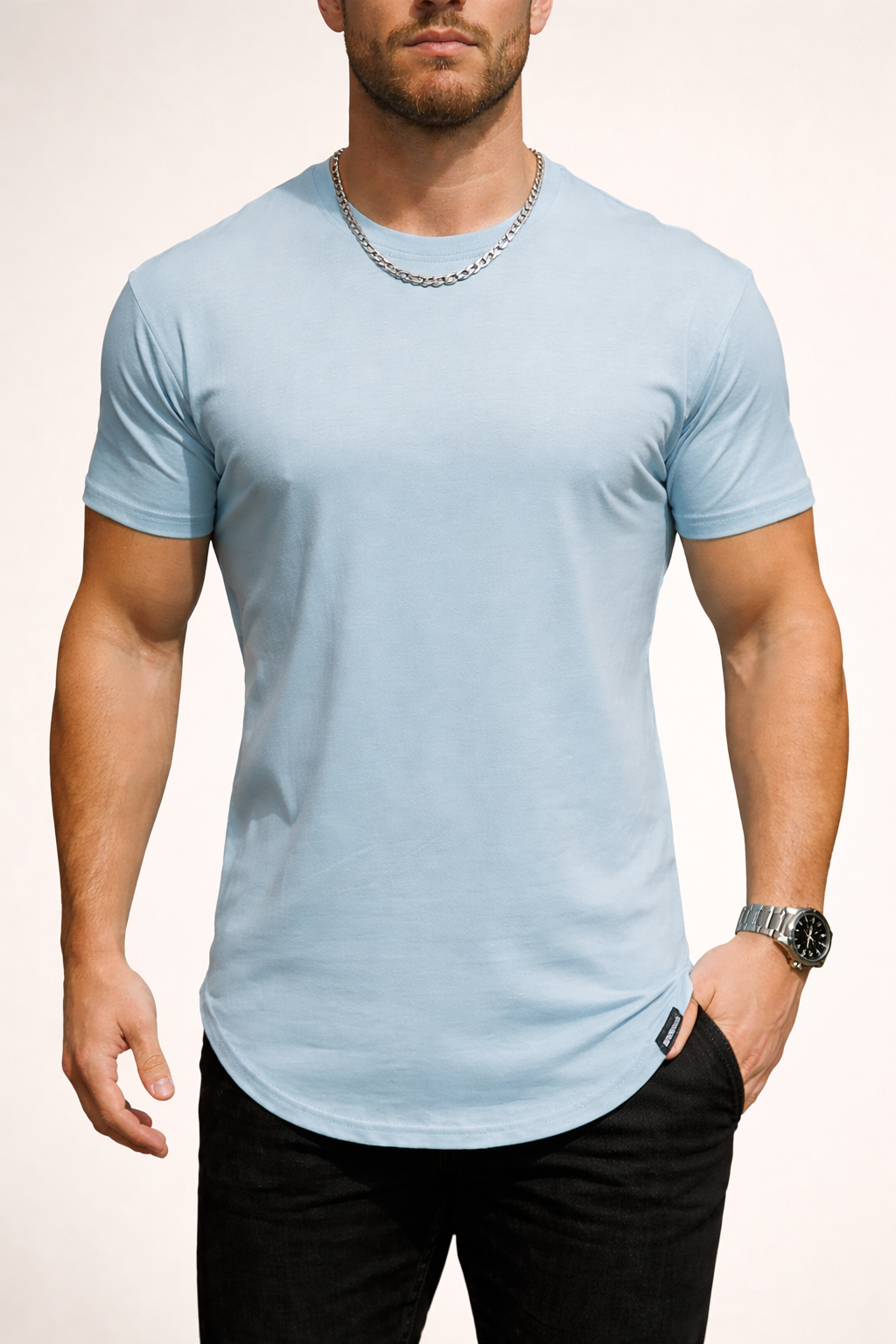Herre Basis Bomulds-T-shirt – Tidløs Stil & Daglig Komfort