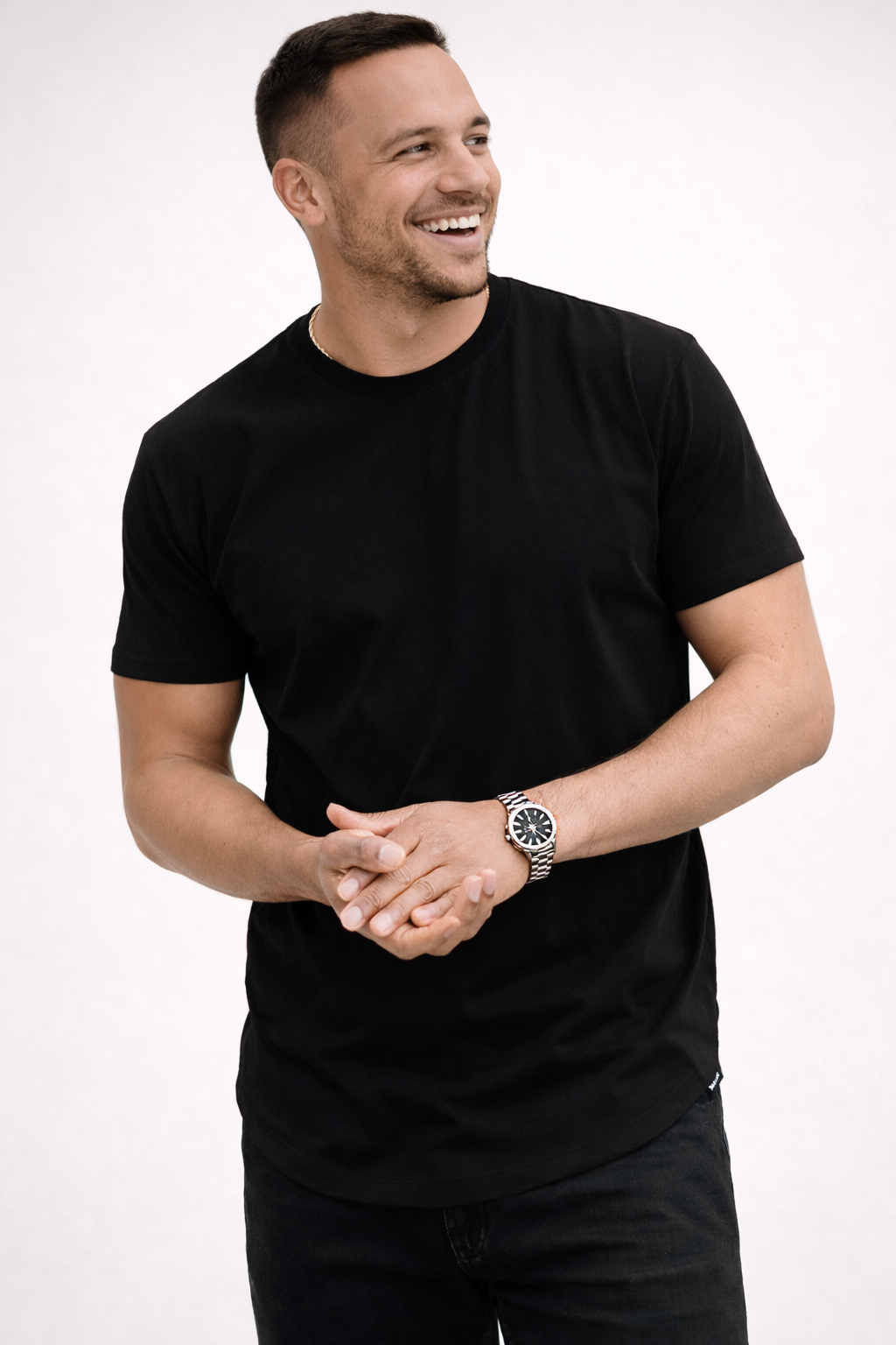Herre Basis Bomulds-T-shirt – Tidløs Stil & Daglig Komfort