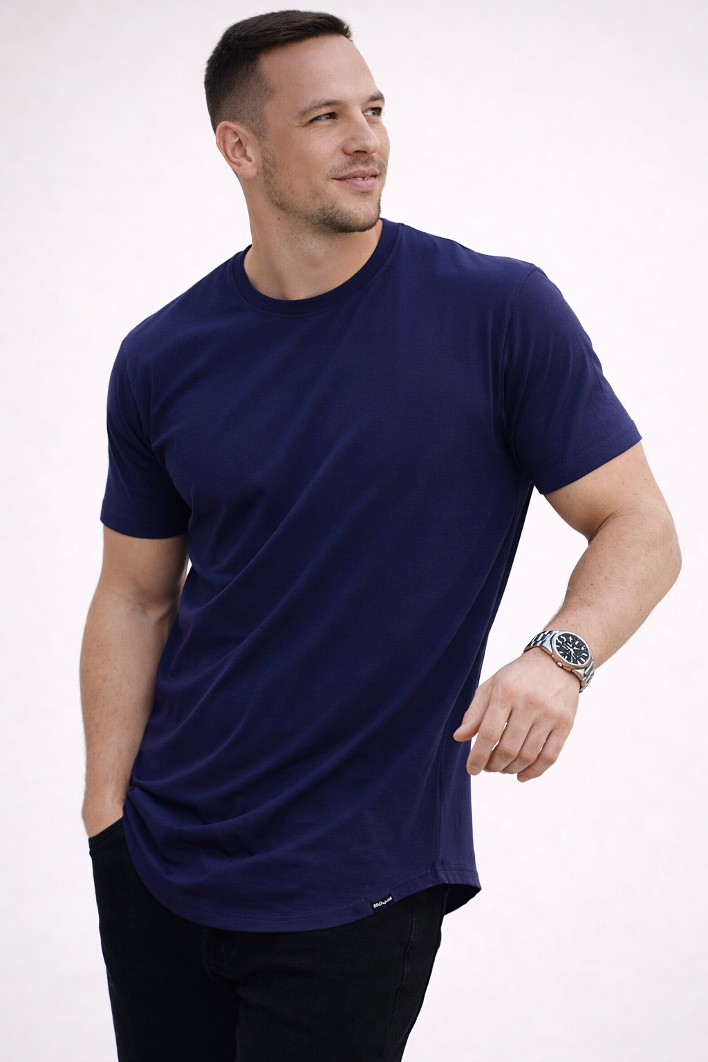 Herre Basis Bomulds-T-shirt – Tidløs Stil & Daglig Komfort