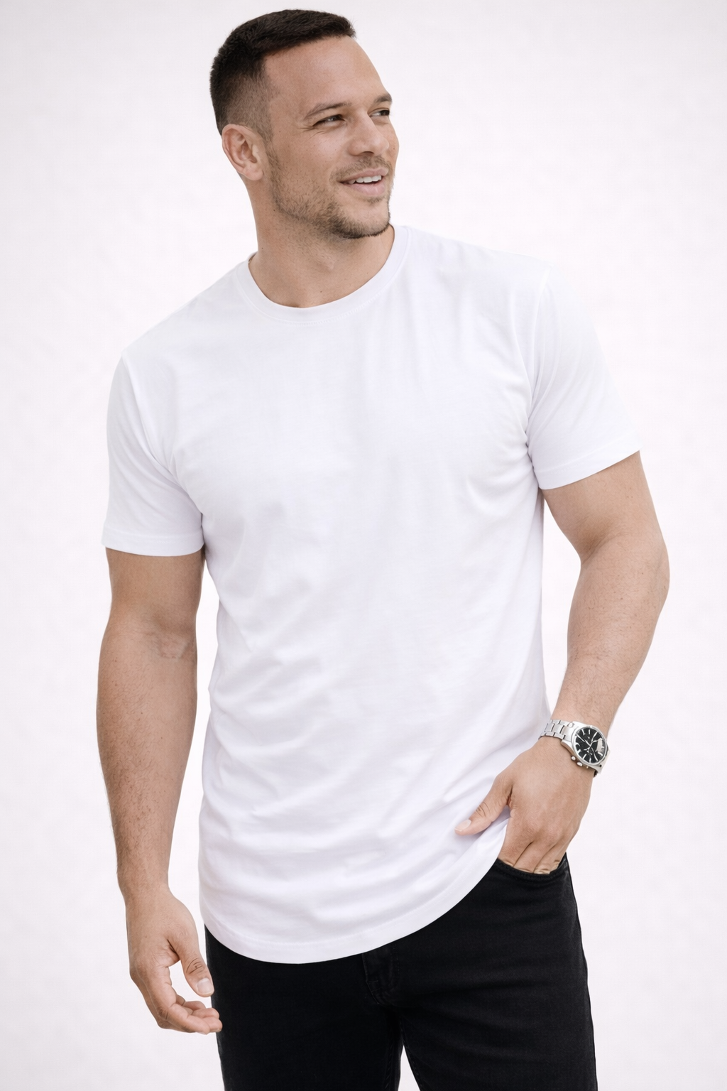 Herre Basis Bomulds-T-shirt – Tidløs Stil & Daglig Komfort
