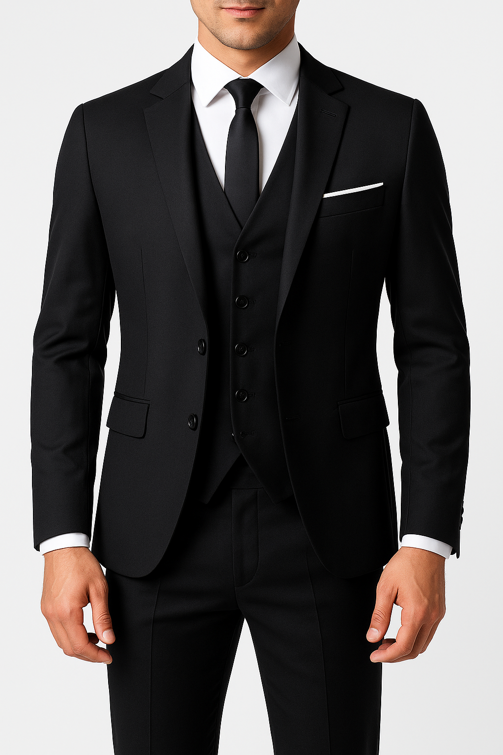 Elegáns 3-darabos slim fit öltöny férfiaknak