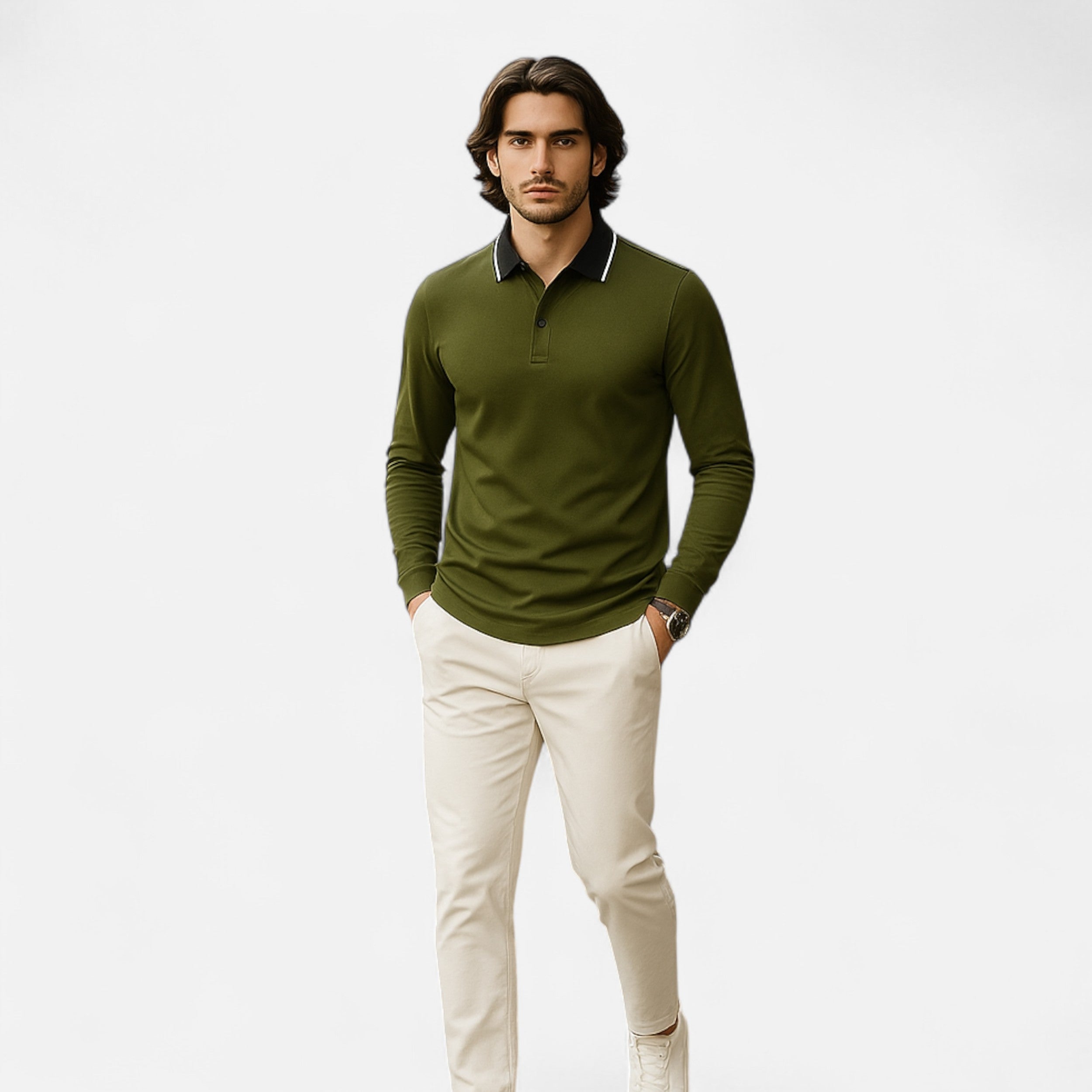 Eliaro Moda | Ανδρικό μακρυμάνικο ράγκμπι πόλο – Casual στυλ