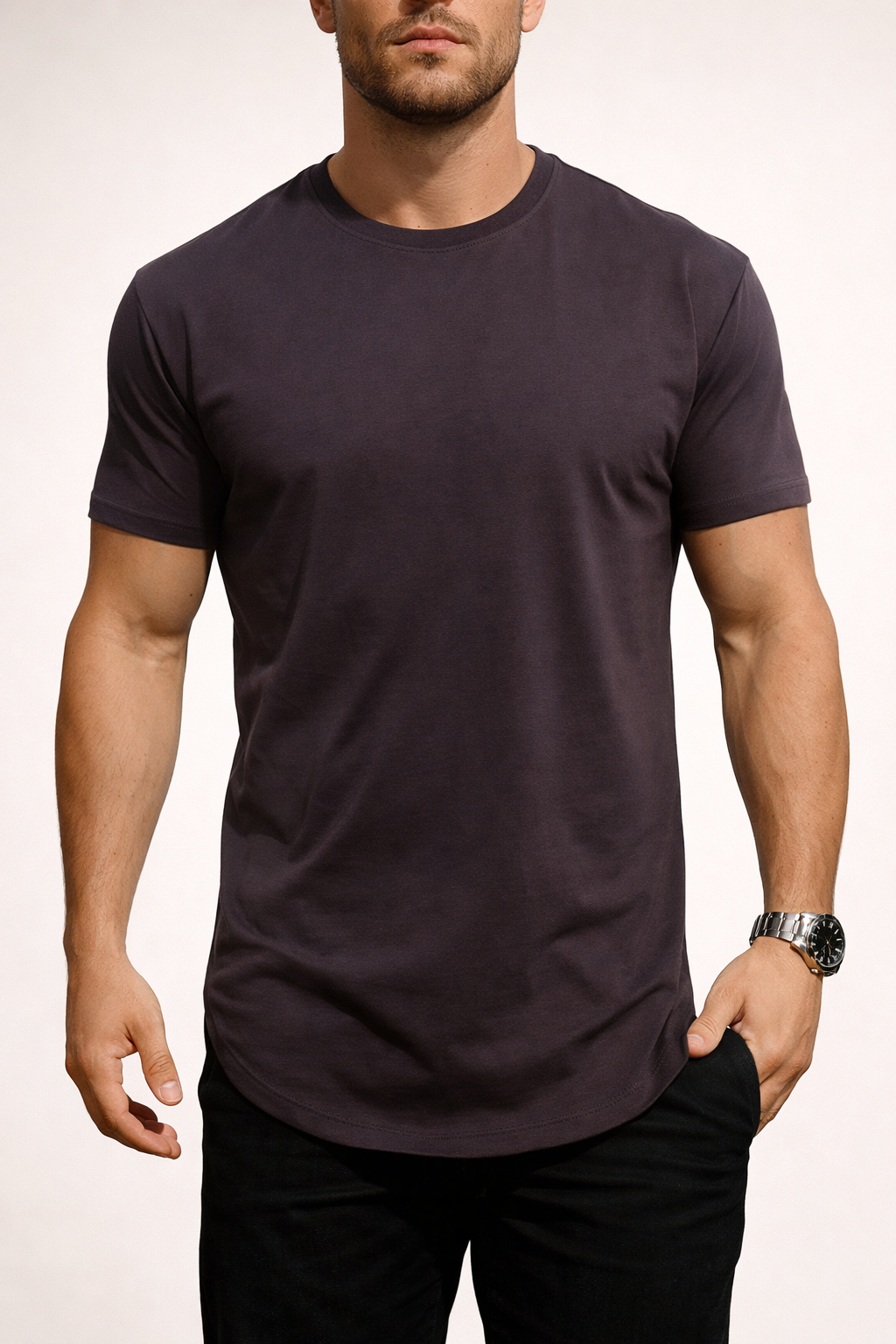 Herre Basis Bomulds-T-shirt – Tidløs Stil & Daglig Komfort