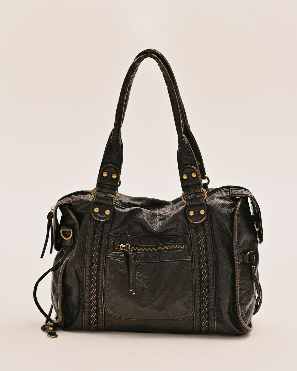 Sac à main vintage pour femmes avec bandoulière et détails métalliques