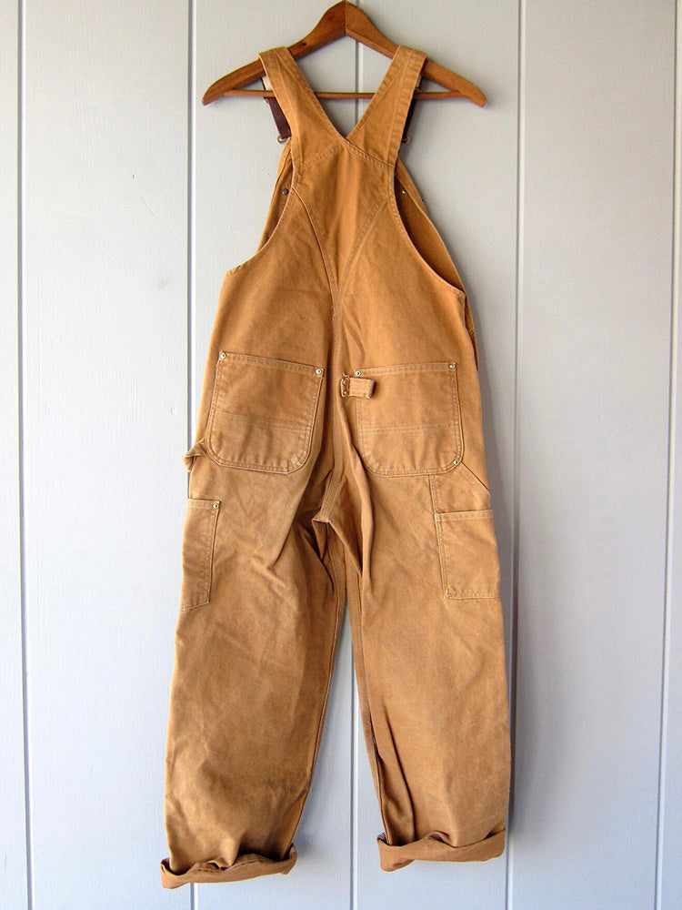 NOUVEAU RICHE Vintage Duck Latzhose Aus Strapazierfähigem Canvas Für Herren Mit Verstellbaren Trägern Und Praktischen Taschen