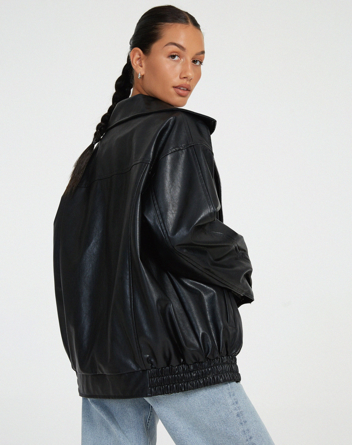 Oversized Leren Jasje voor Dames