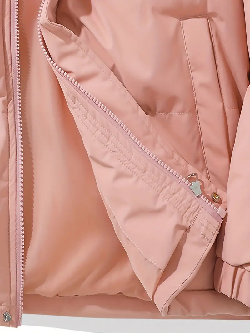 NOUVEAU RICHE Kapuzenjacke Klassisches Design Warme Winterjacke Winter