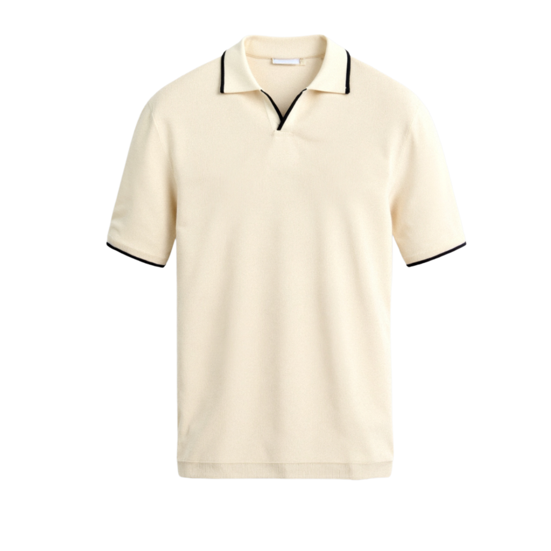 NOBA kontrastní slim fit elegantní letní polo
