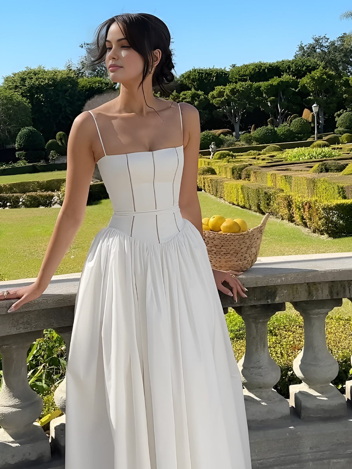 Women’s Wedding Guest Elegant Corset Midi Dress