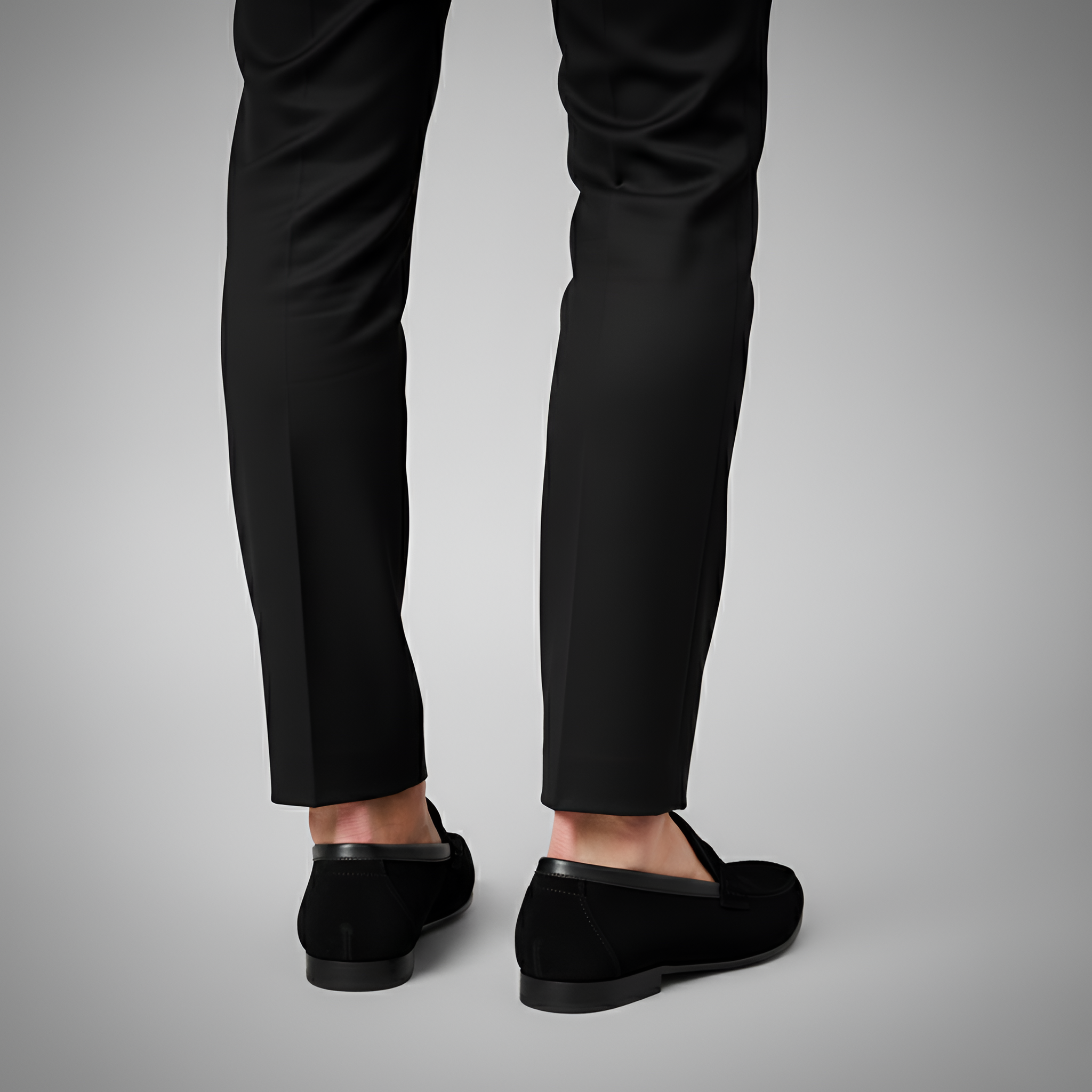 Bellivaro herre loafers i ruskind med slip-on pasform