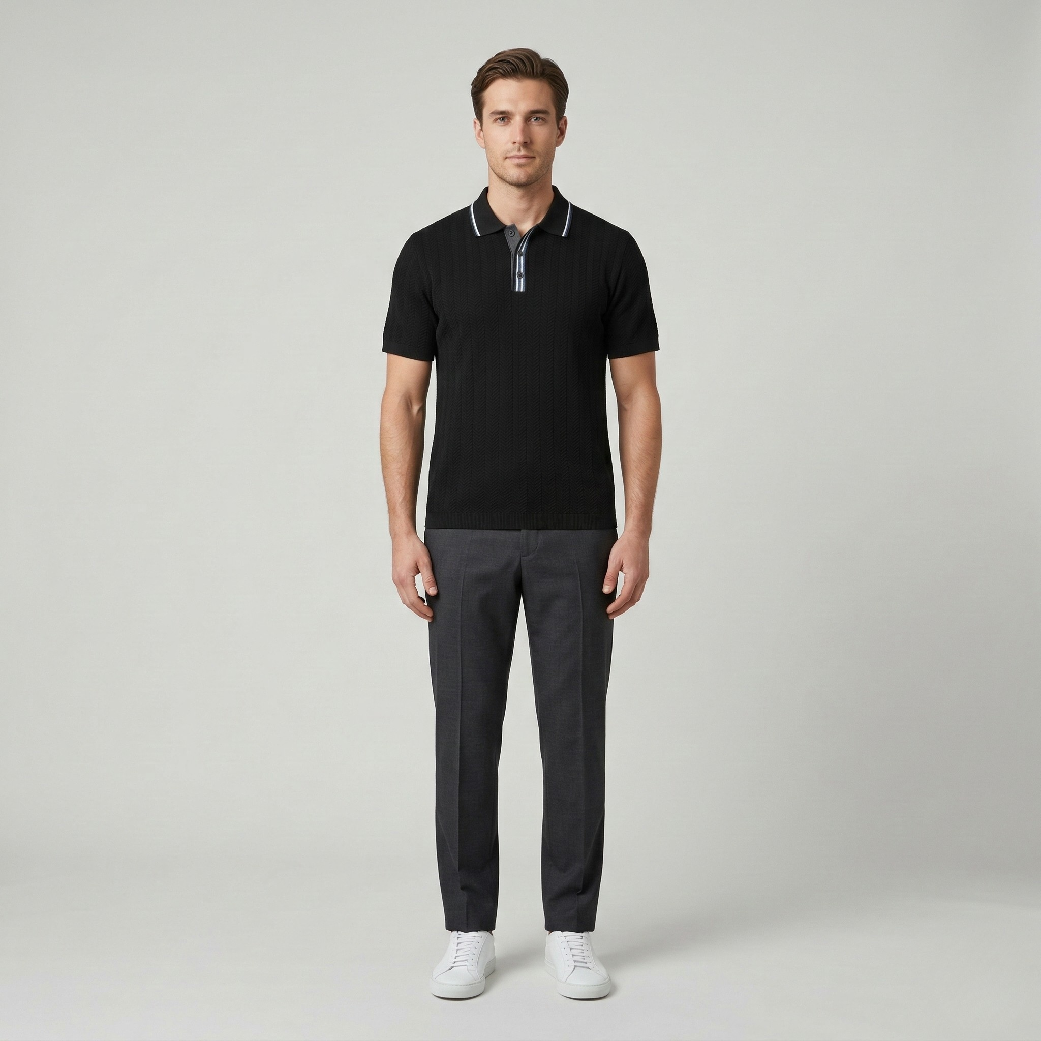 Pánské polo tričko z bavlny, krátký rukáv, klasické polo s límečkem