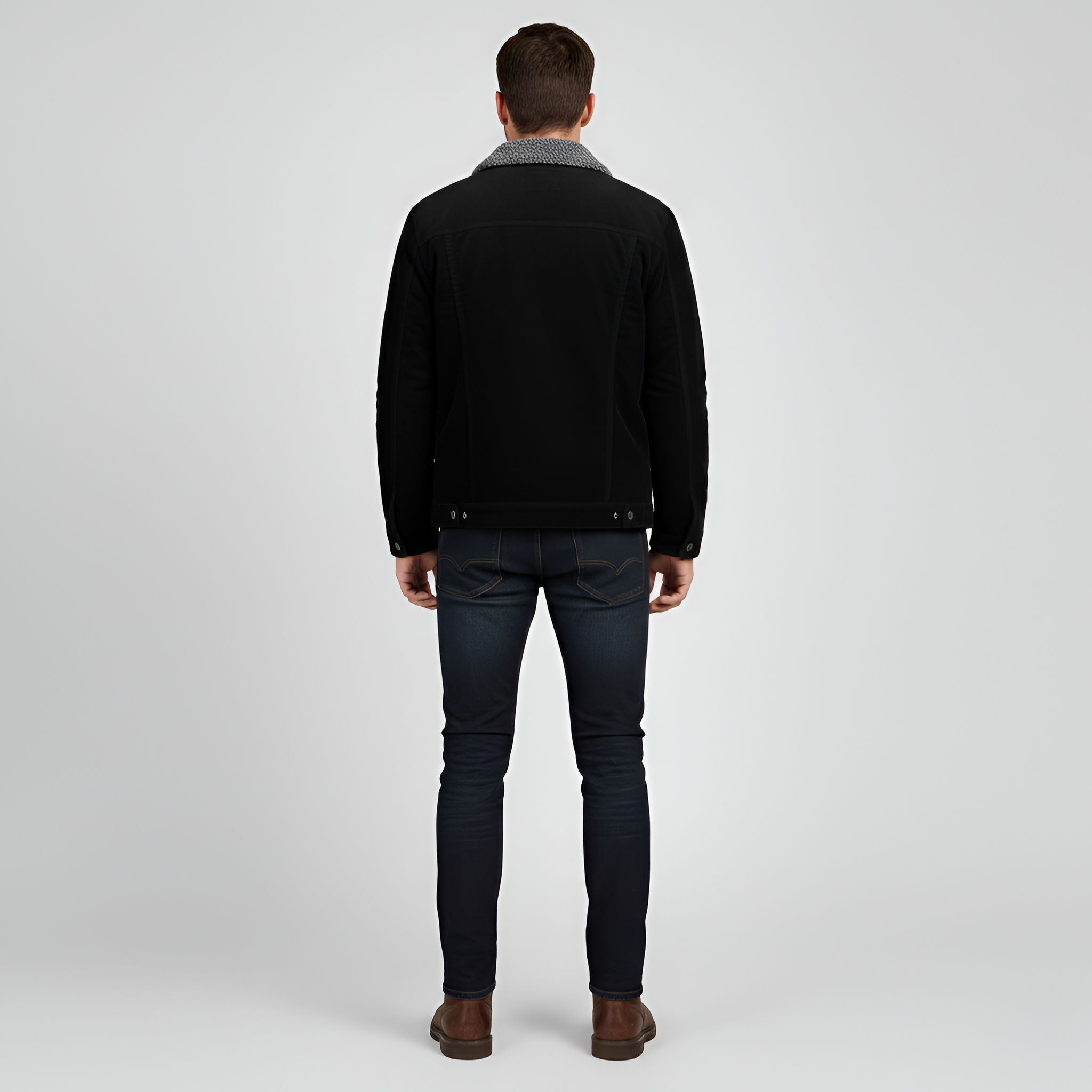 Bellivaro Βελούδινο Μπουφάν Ανδρικό με Επένδυση Sherpa