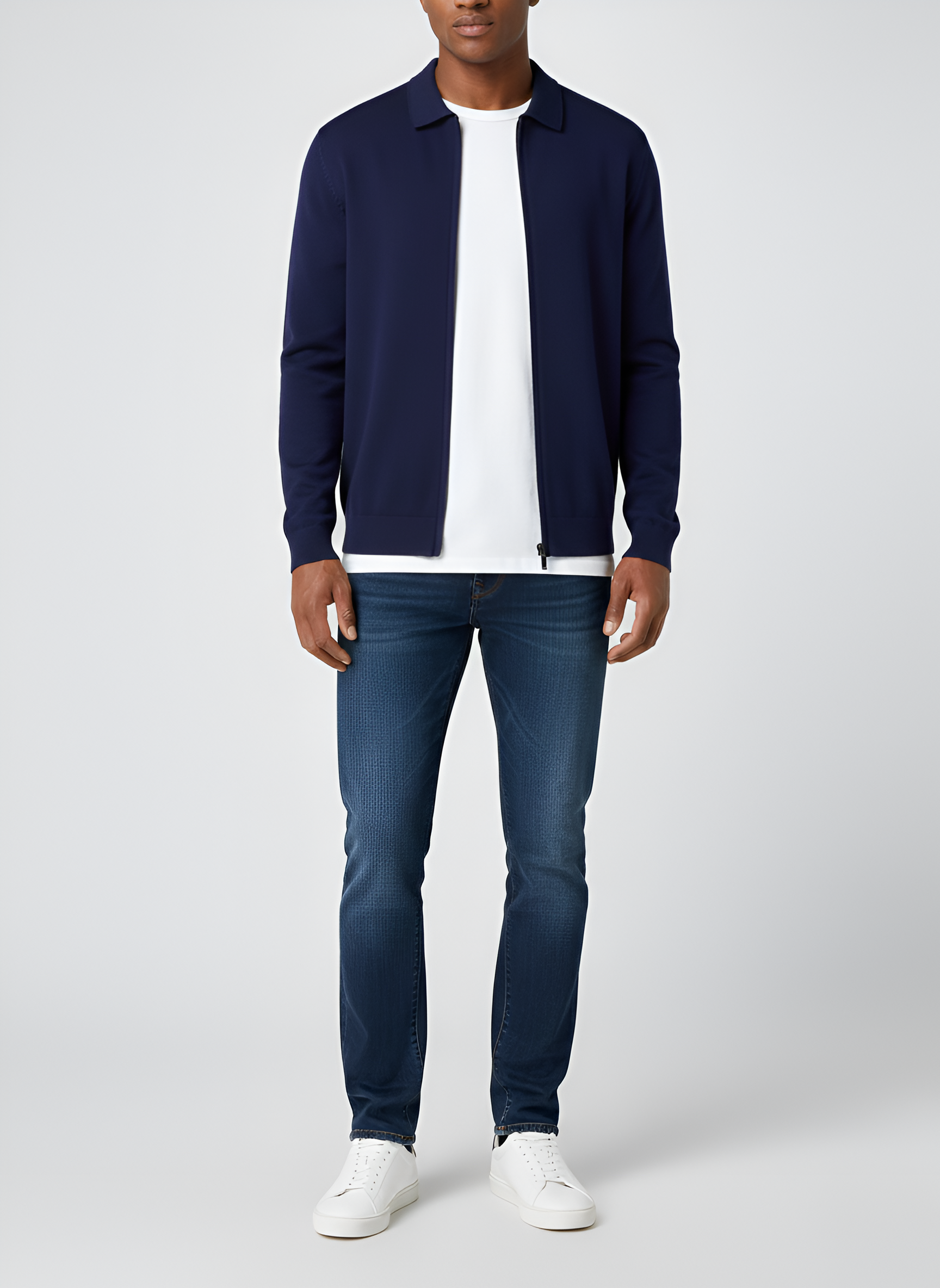 Bellivaro ανδρική μερινό μάλλινη ζακέτα με φερμουάρ