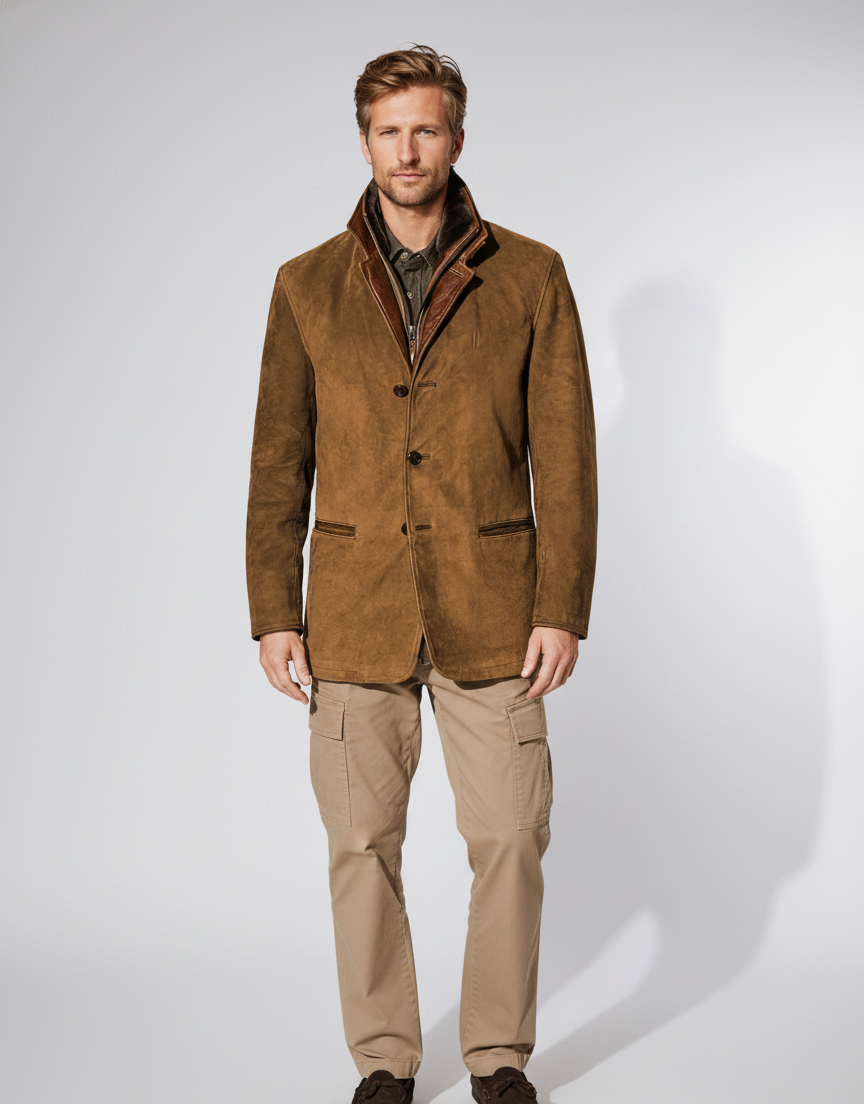 Chaqueta Bellivaro para hombre en mezcla de lana para otoño e invierno