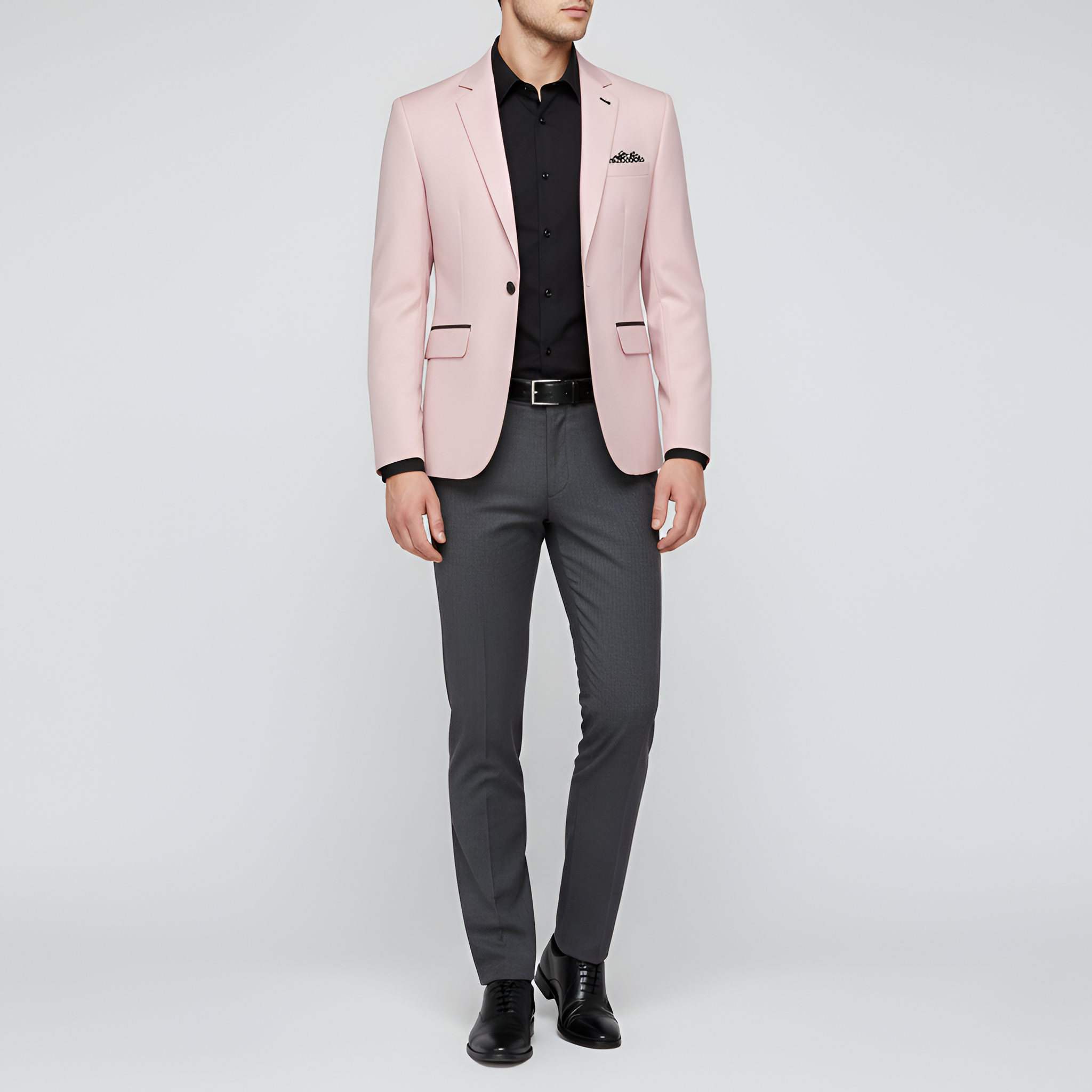 Bellivaro férfi blézer hajtókával és gombos záródással formális és alkalmi használatra