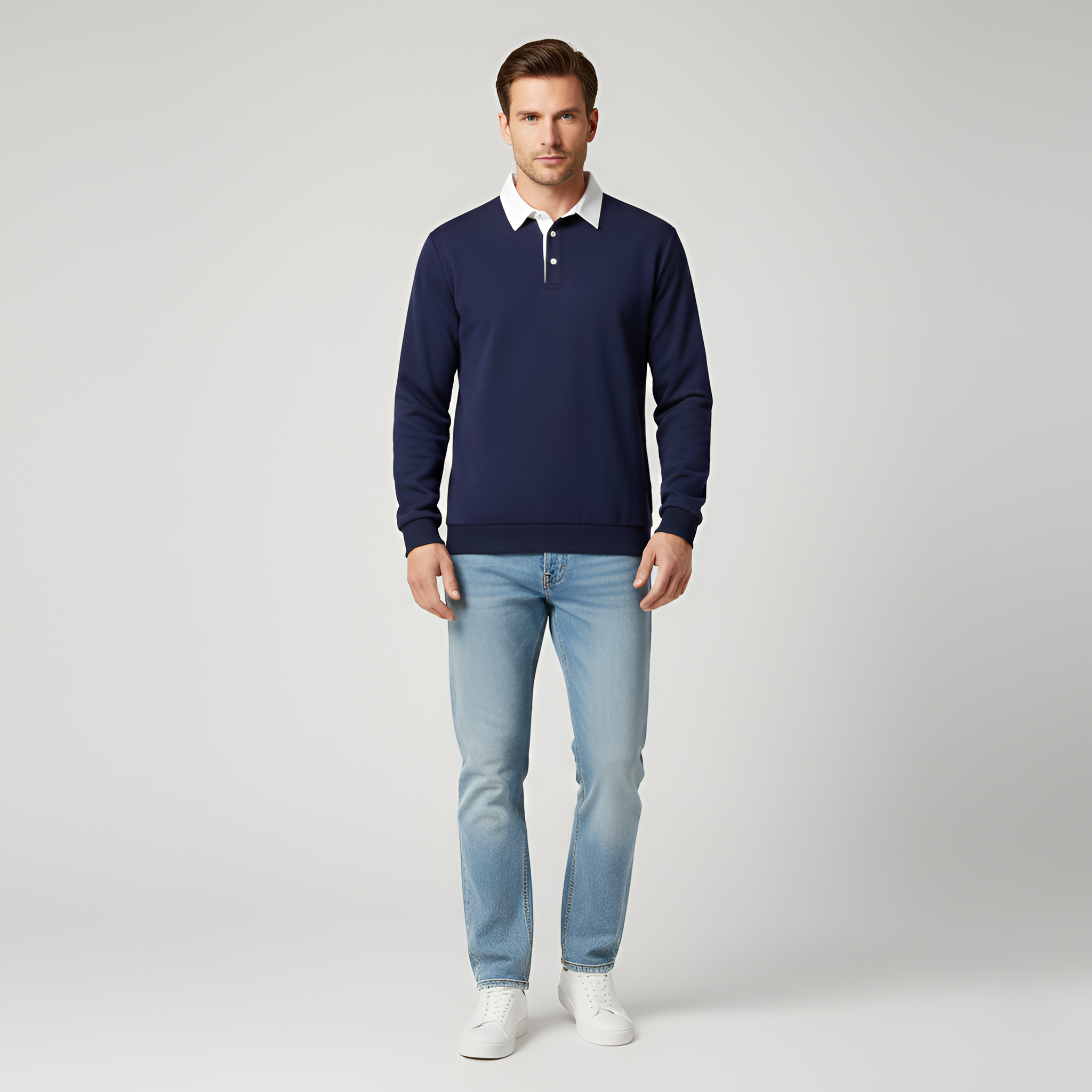 Bellivaro ανδρική πόλο μπλούζα από βαμβάκι με γιακά