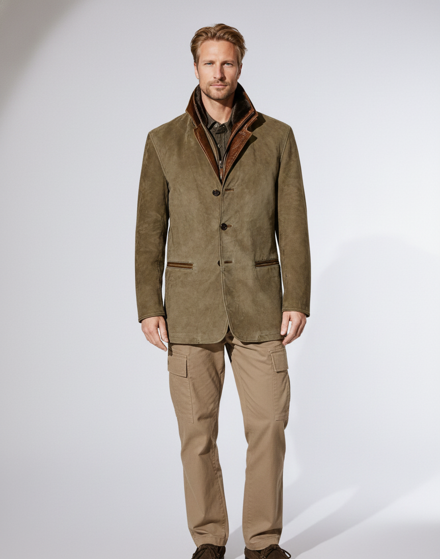 Chaqueta Bellivaro para hombre en mezcla de lana para otoño e invierno