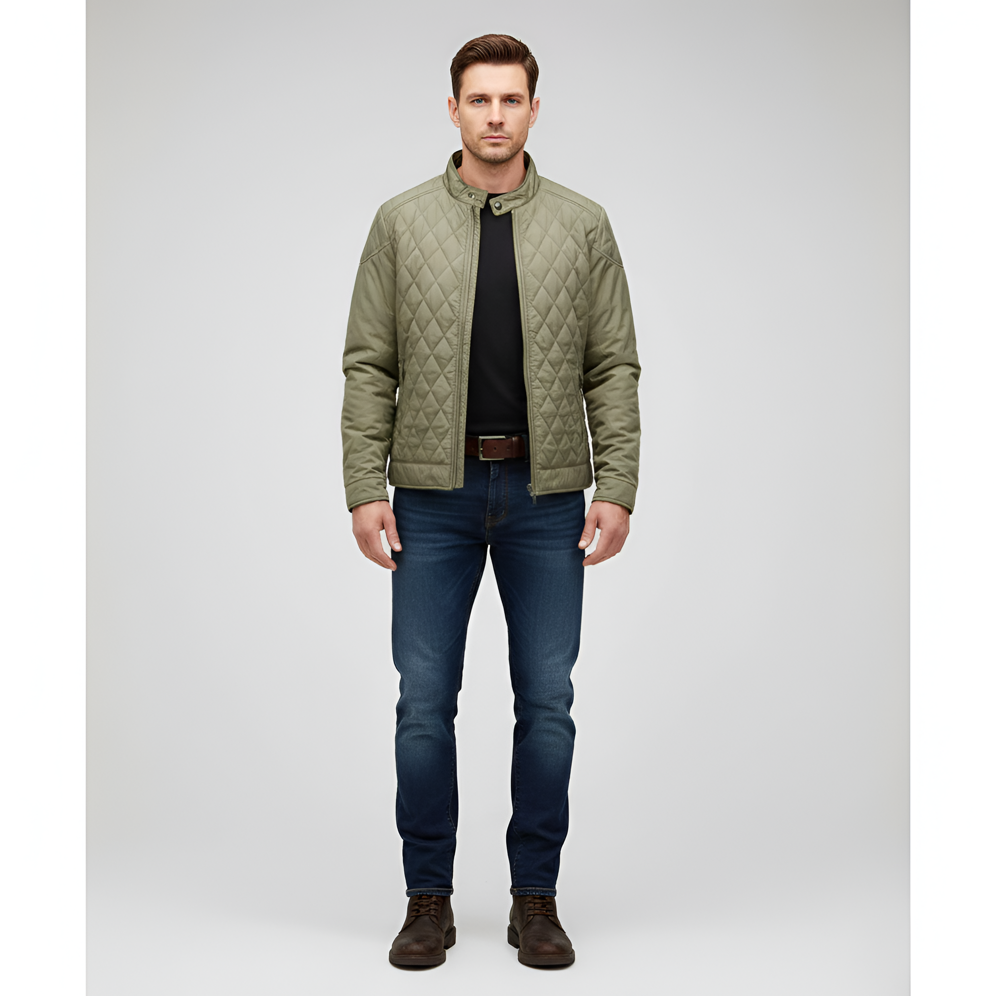 Chaqueta acolchada para hombre Bellivaro, chaqueta de entretiempo ligera con cremallera