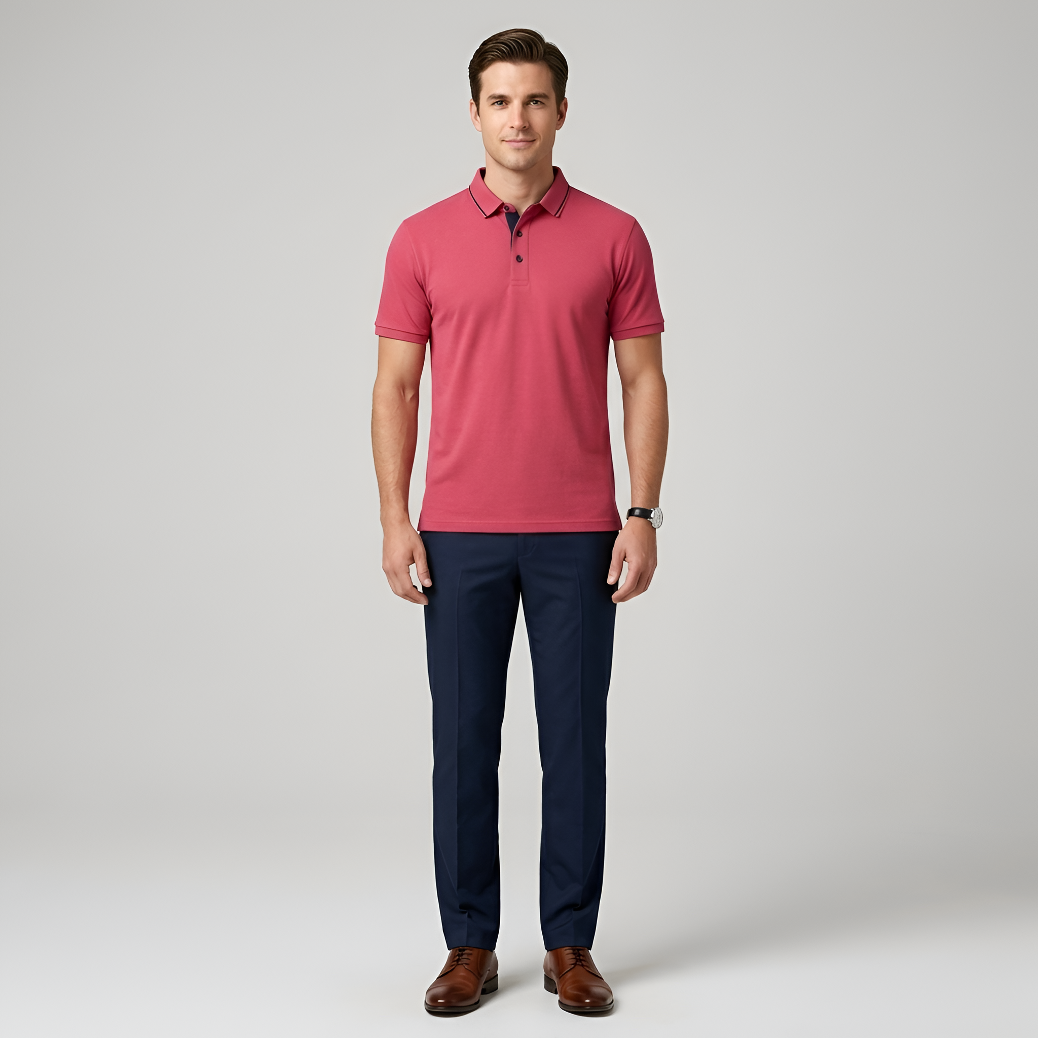 Pánske polo tričko z bavlny, krátky rukáv, klasické polo tričko s golierom