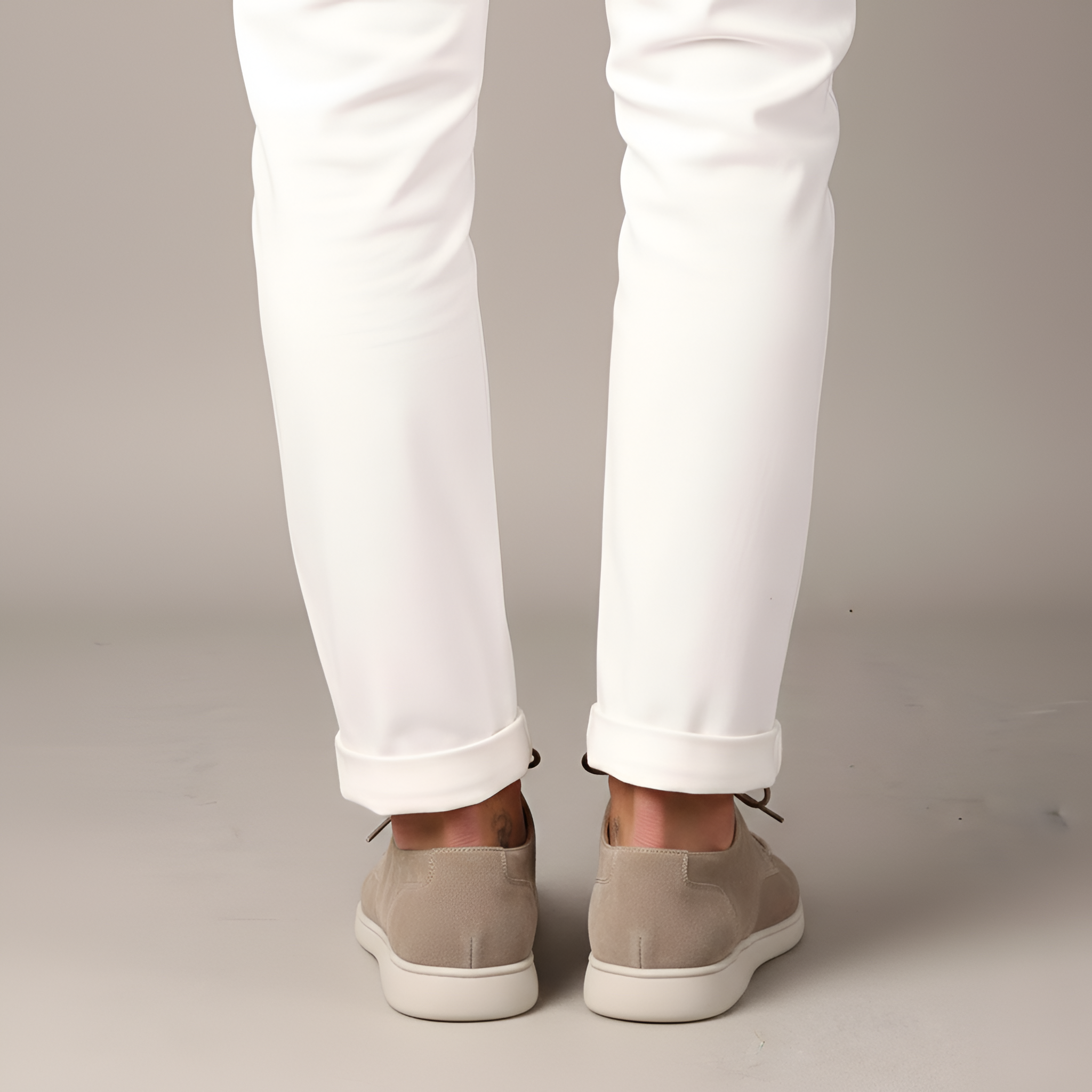 Bellivaro herresko i ruskind med snørebånd og komfortsål