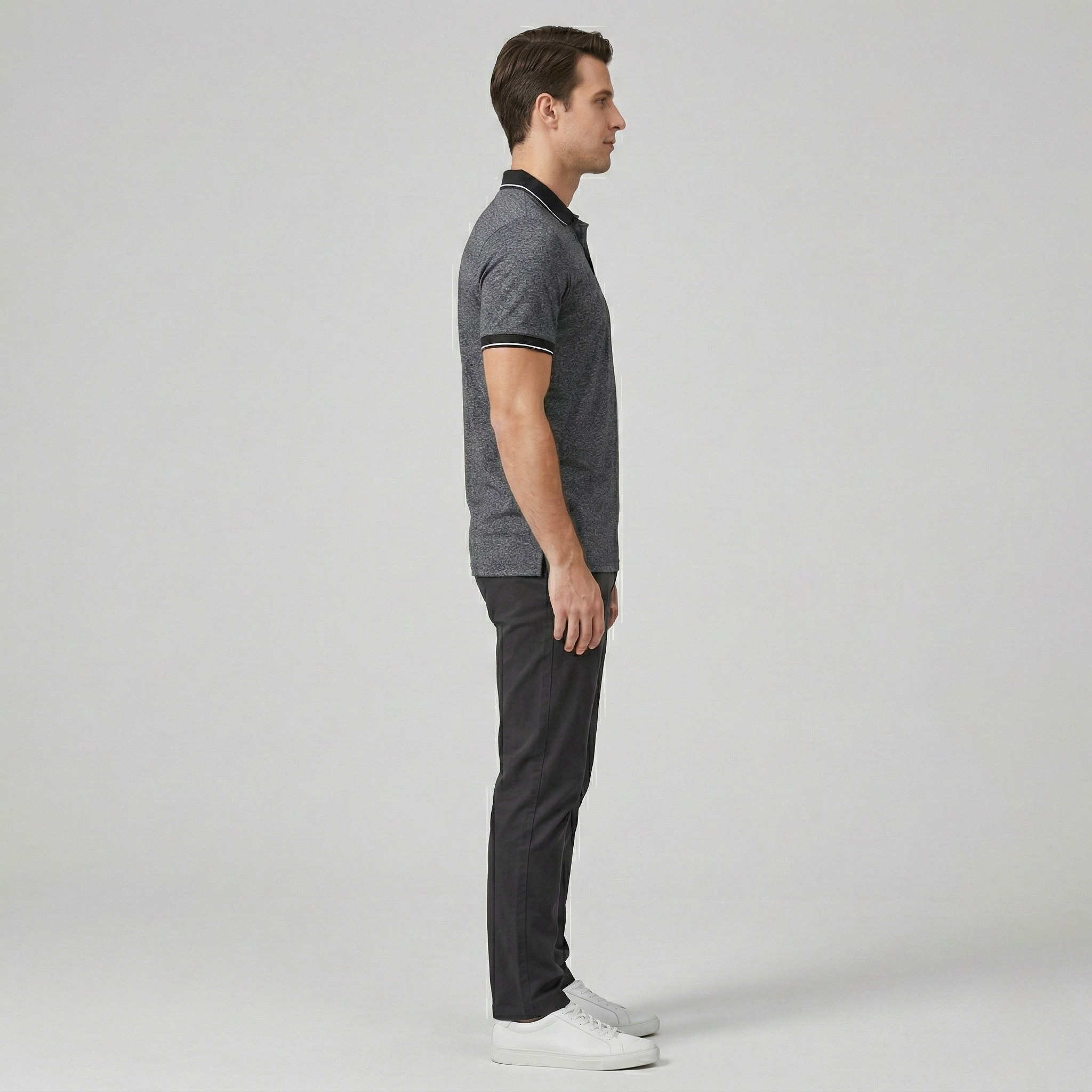 Tricou polo bărbați din bumbac – Polo cu mânecă scurtă și guler