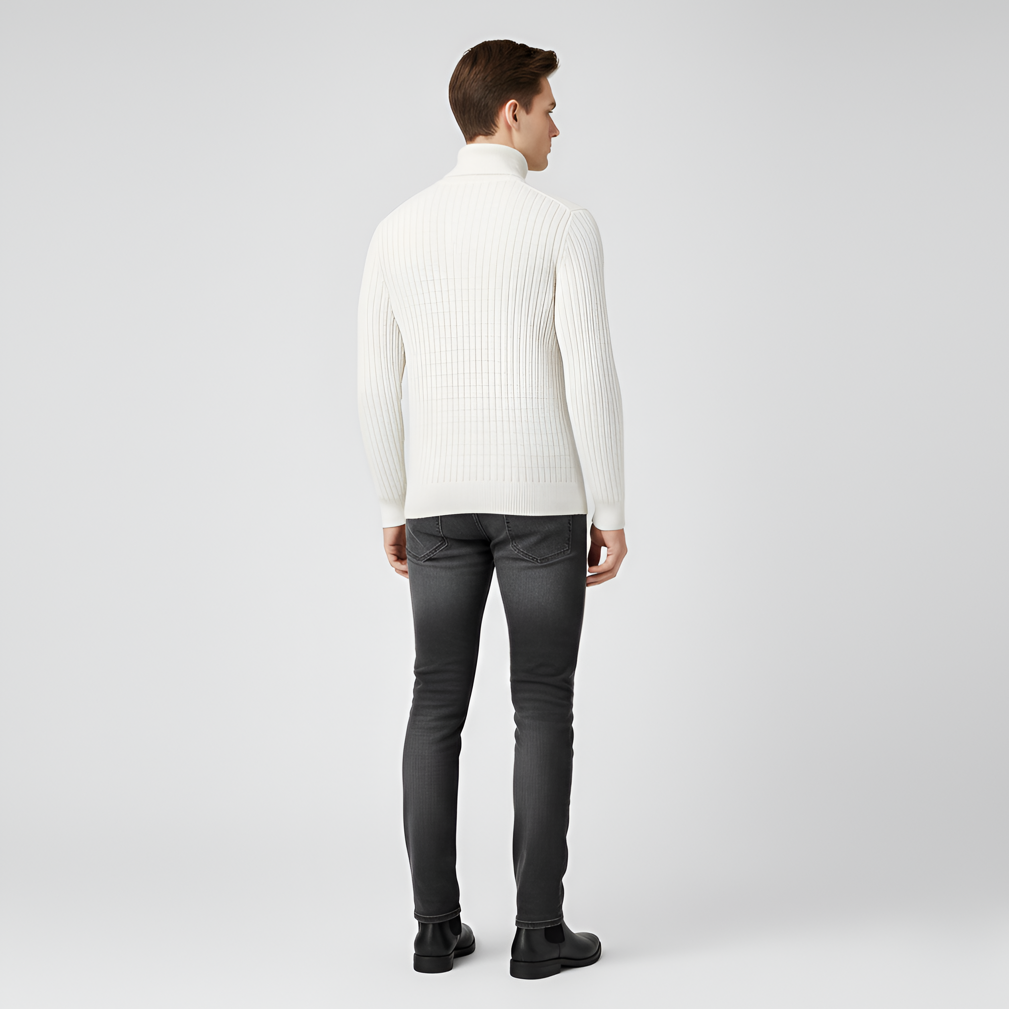 Bellivaro men's turtleneck sweater long-sleeved classic fit