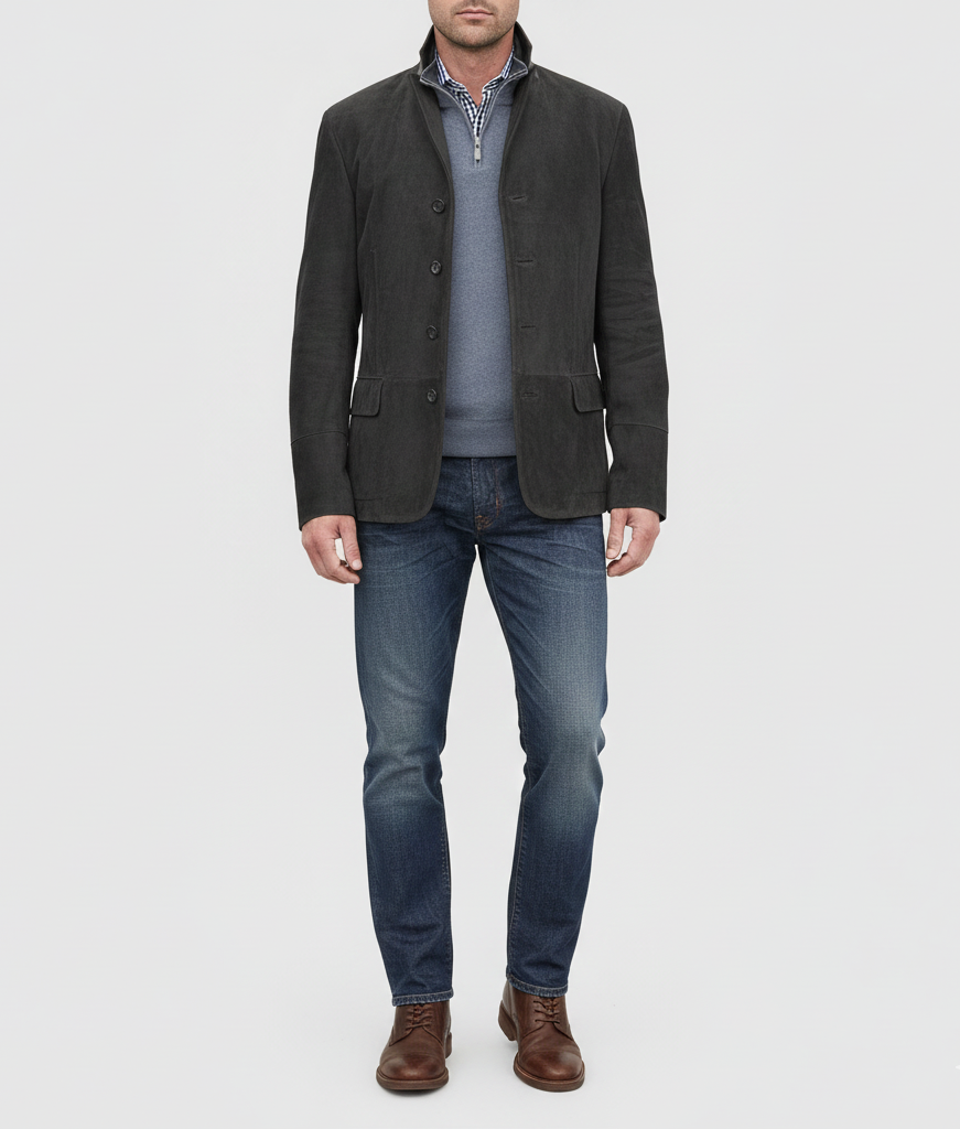 Bellivaro ανδρικό δερμάτινο μπουφάν κλασικός σχεδιασμός