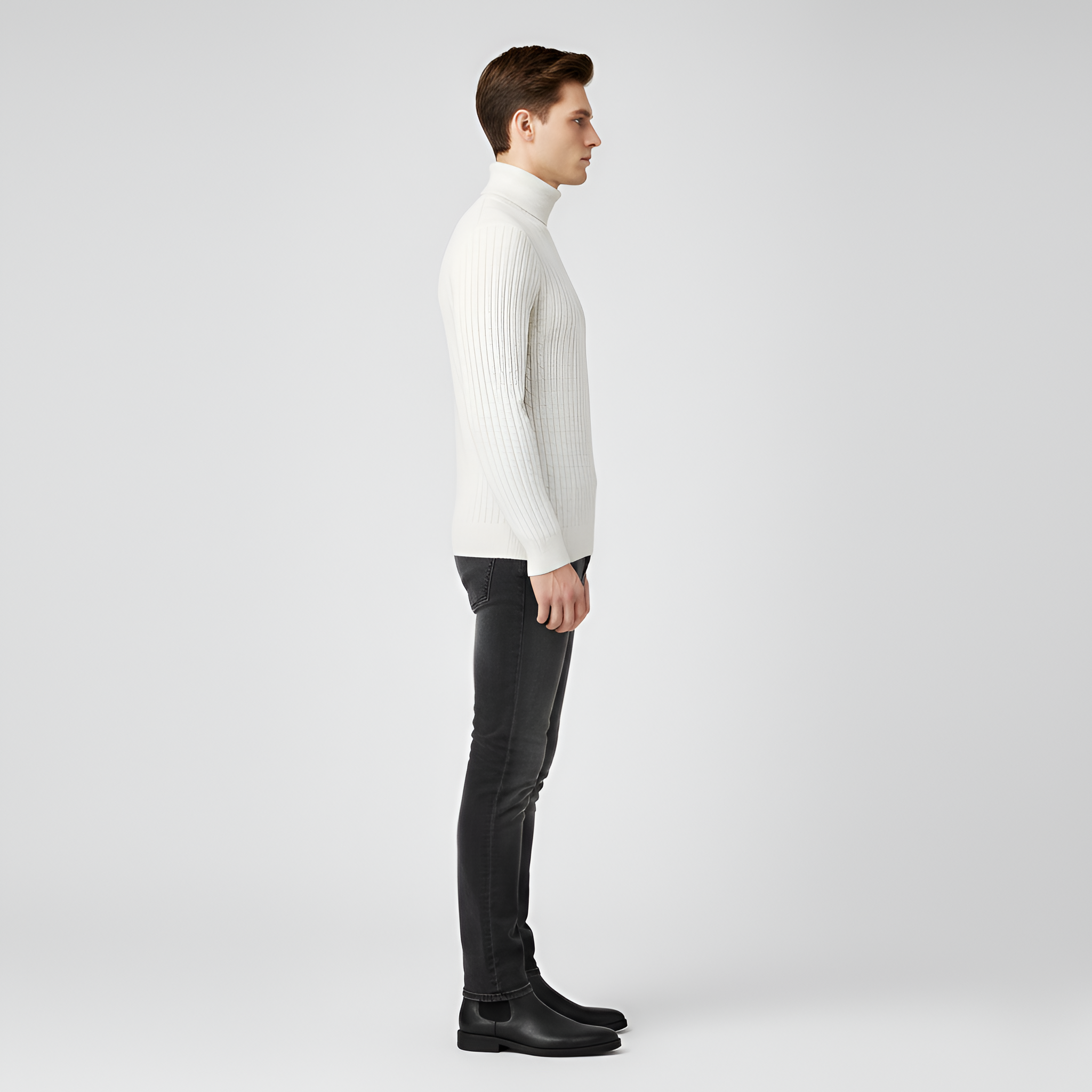 Bellivaro men's turtleneck sweater long-sleeved classic fit