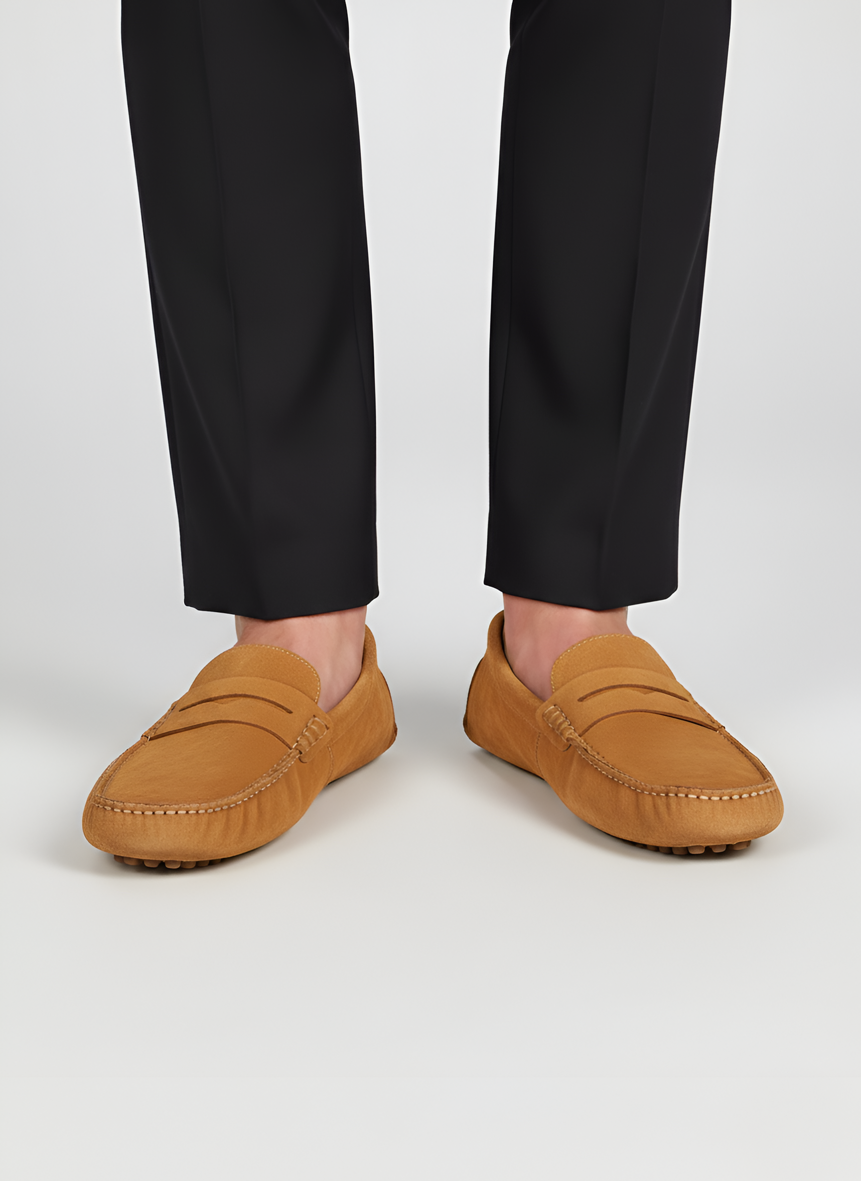 Bellivaro Herre Loafers i Ruskind Komfortable Mokkasiner i Læder