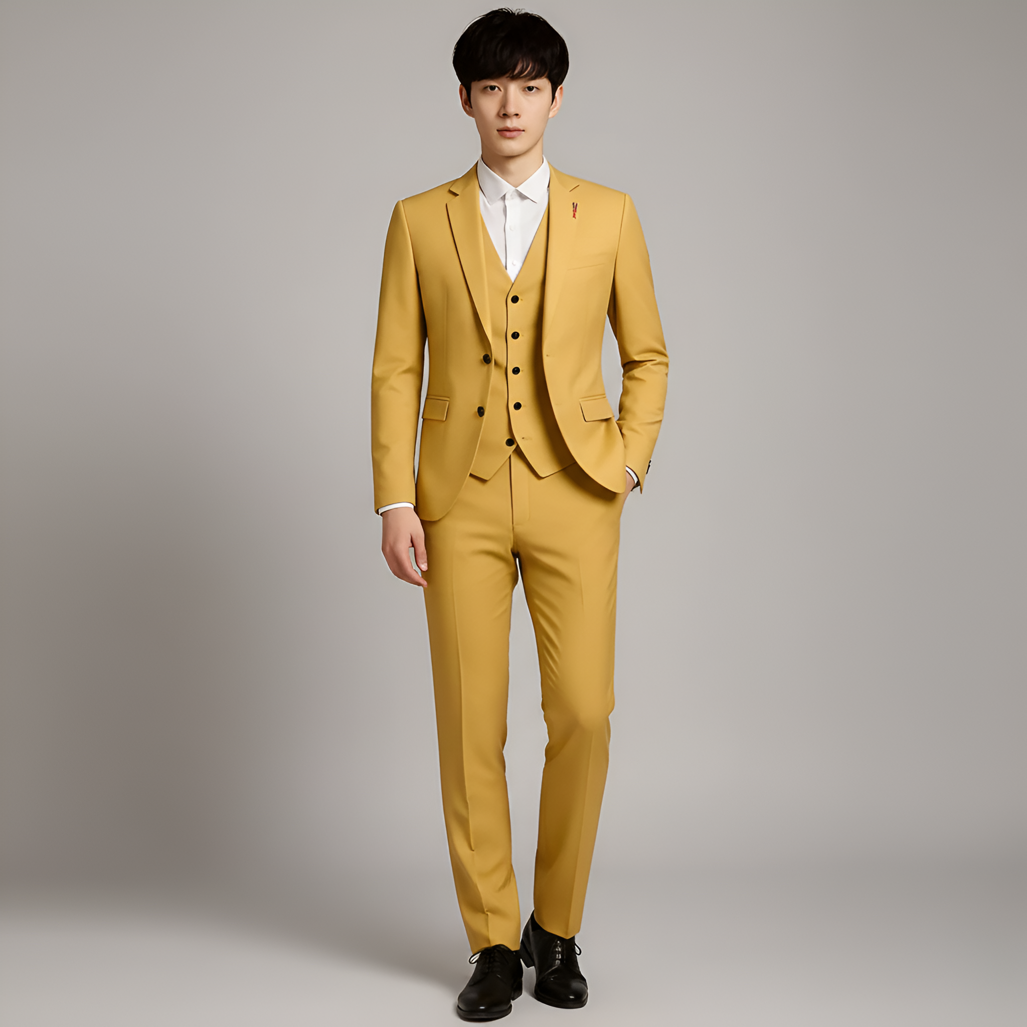 Bellivaro herre jakkesæt i klassisk pasform med vest