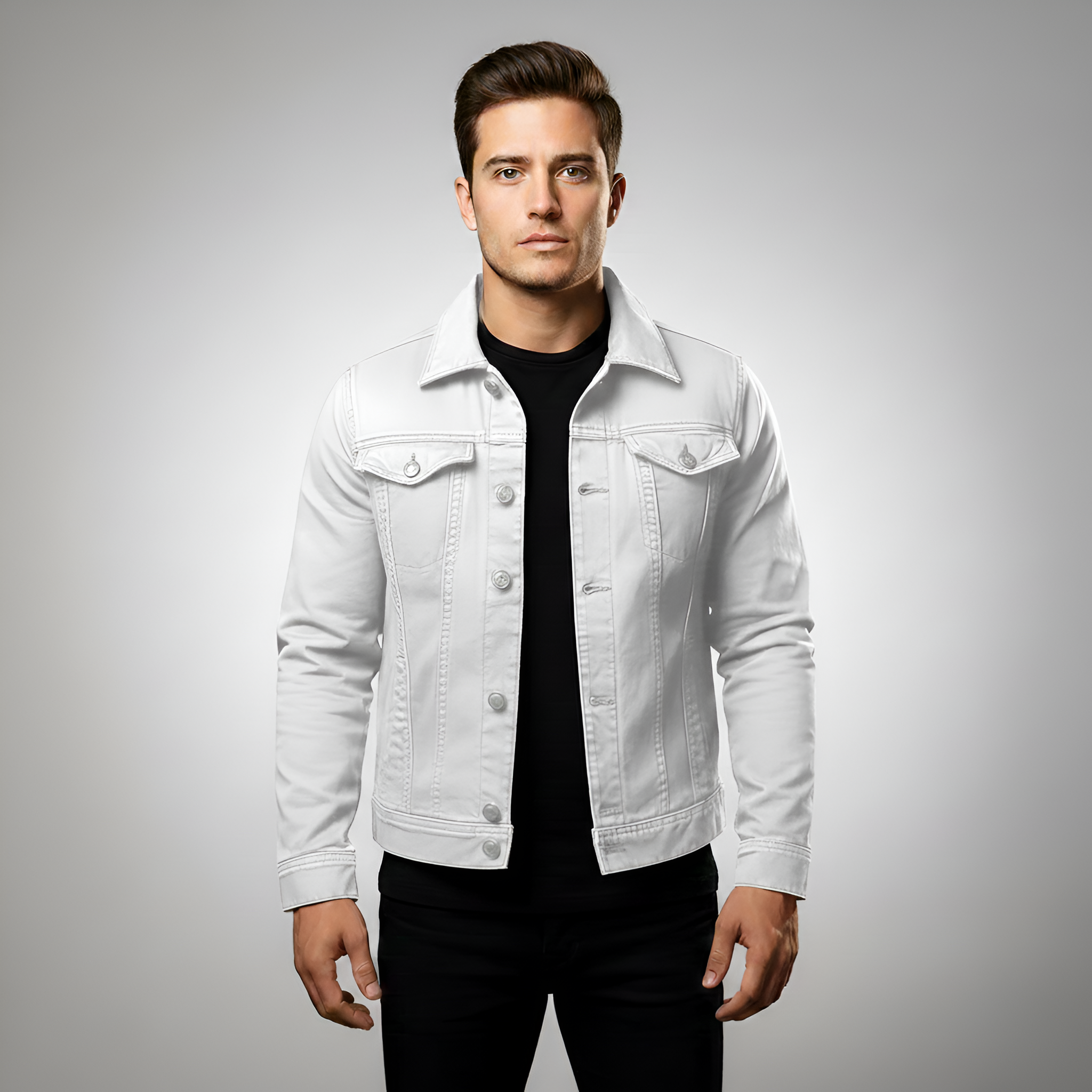 Chaqueta vaquera de algodón para hombre Bellivaro con corte clásico