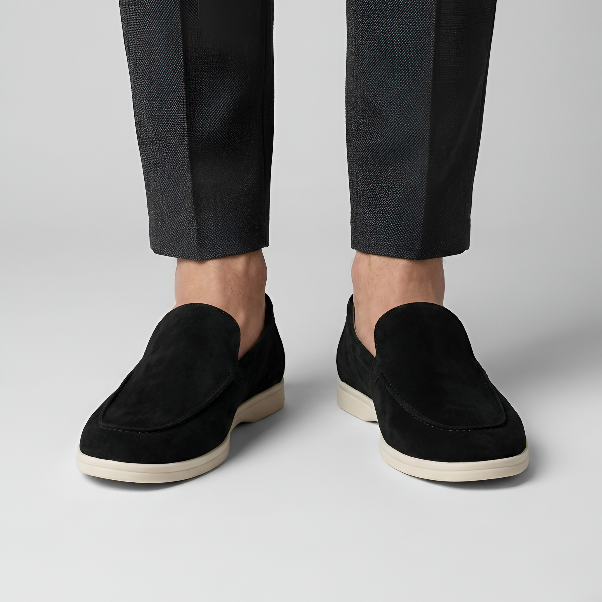 Veroux Mode | Mocasines de ante para hombre – Elegancia Old Money, Sofisticación atemporal en calzado