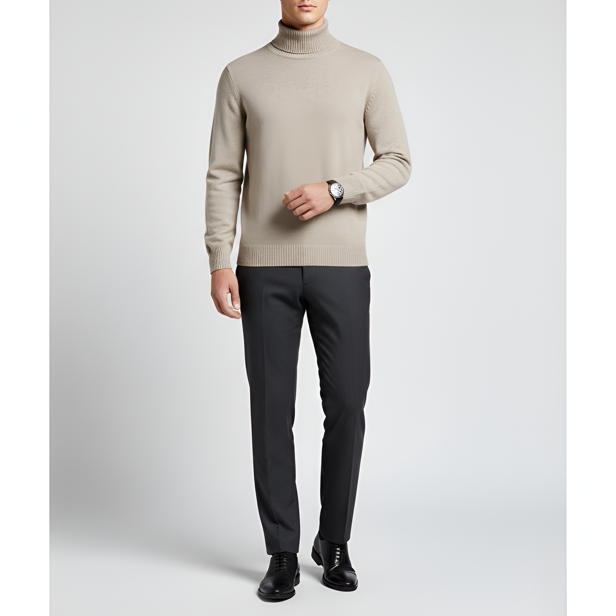 Bellivaro ανδρικό πουλόβερ με ριγέ λαιμόκοψη σε κλασική εφαρμογή