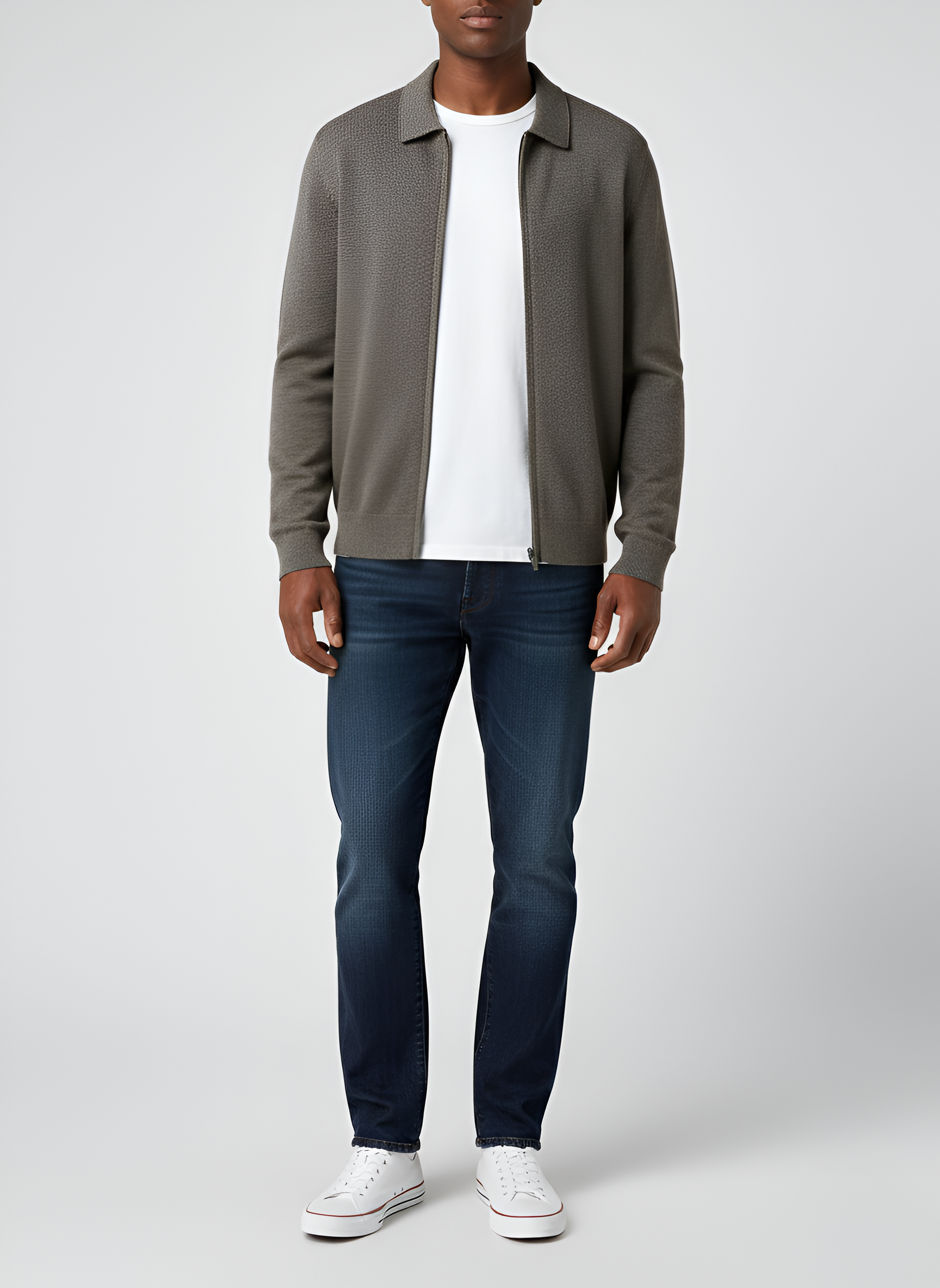 Bellivaro ανδρική μερινό μάλλινη ζακέτα με φερμουάρ