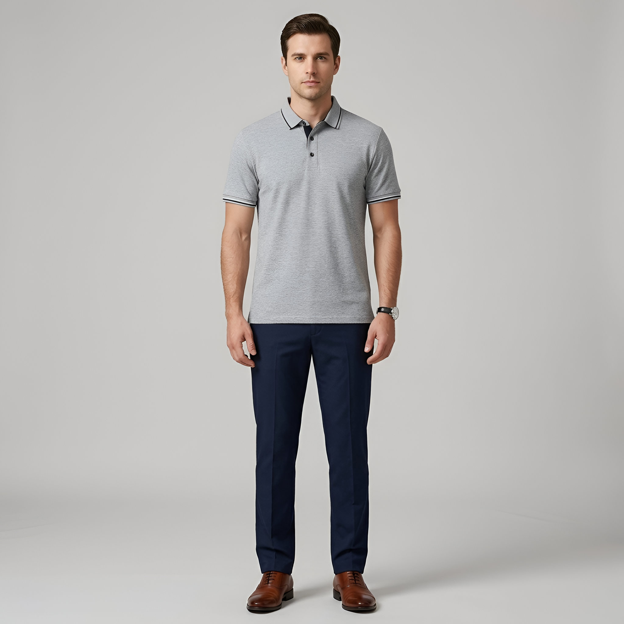 Pánske polo tričko z bavlny, krátky rukáv, klasické polo tričko s golierom