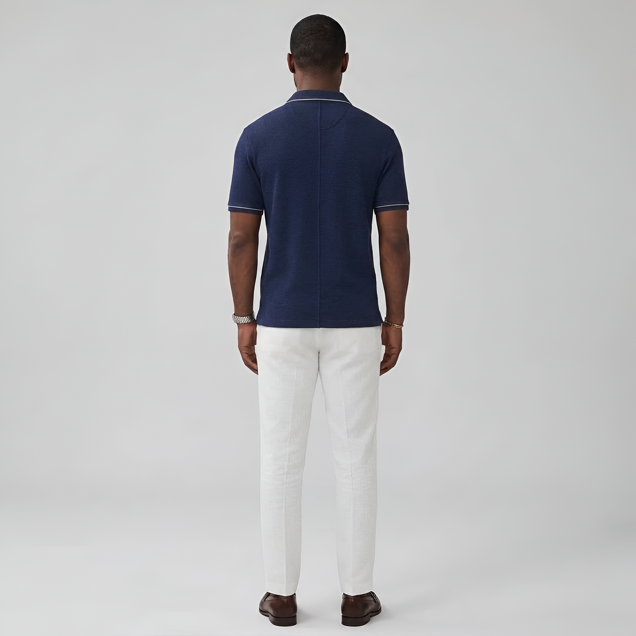 Tricou polo bărbați cu mânecă scurtă și buzunar la piept, polo clasic casual