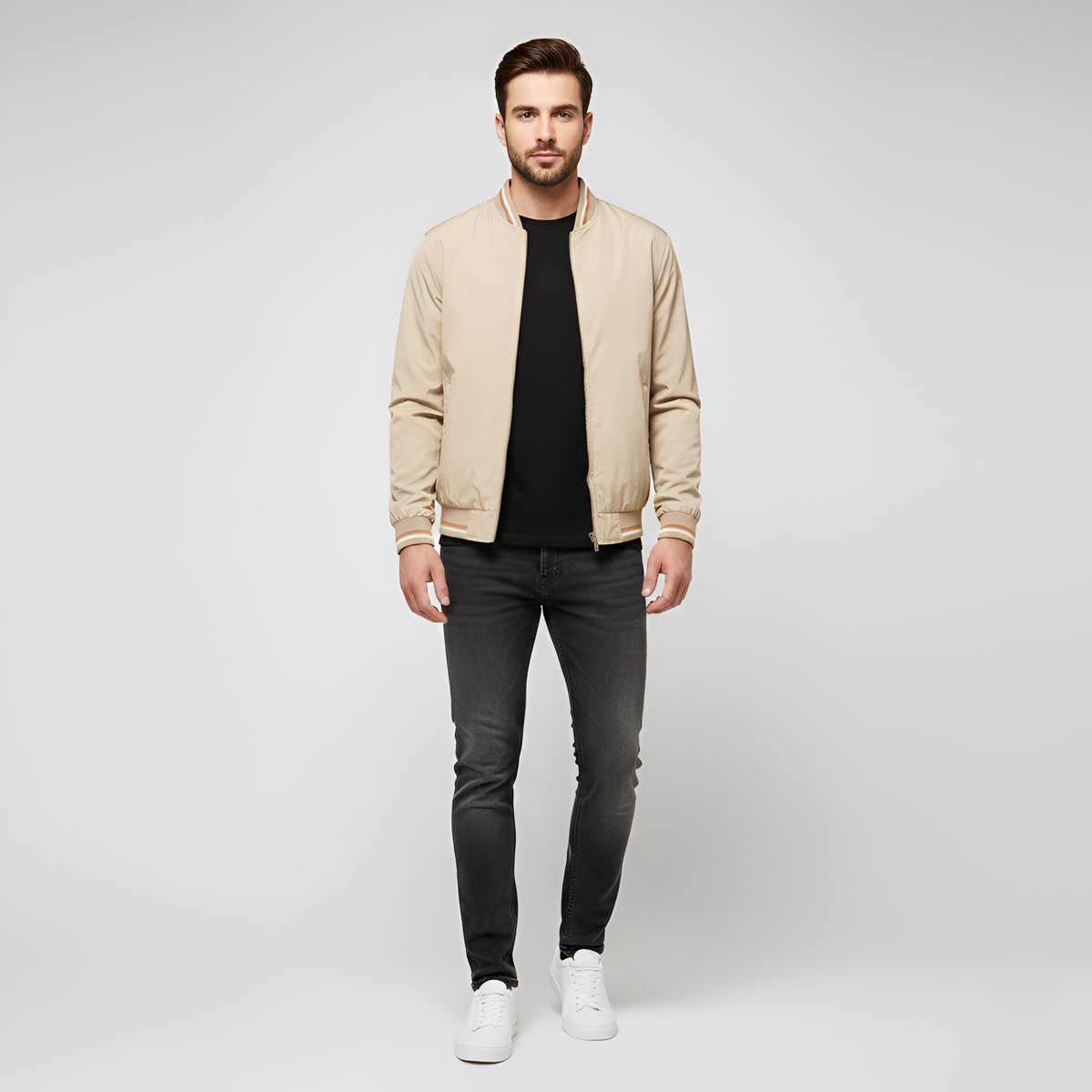 Bellivaro men's lightweight bomber jacket and windbreaker