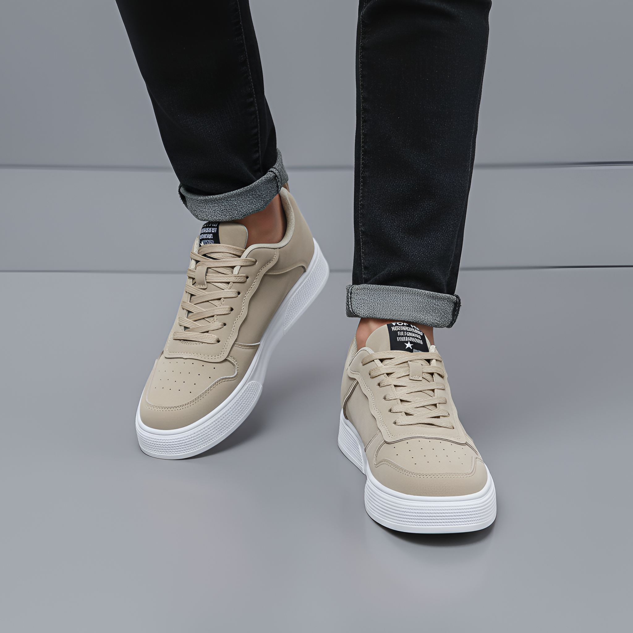 Bellivaro Casual lave sneakers dla mężczyzn z sznurowadłami i grubą podeszwą
