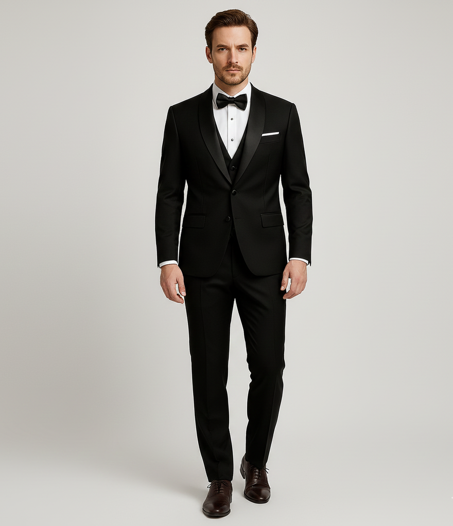 Bellivaro ανδρικό 3-τεμάχιο κοστούμι σμόκιν για γιορτές και γάμους