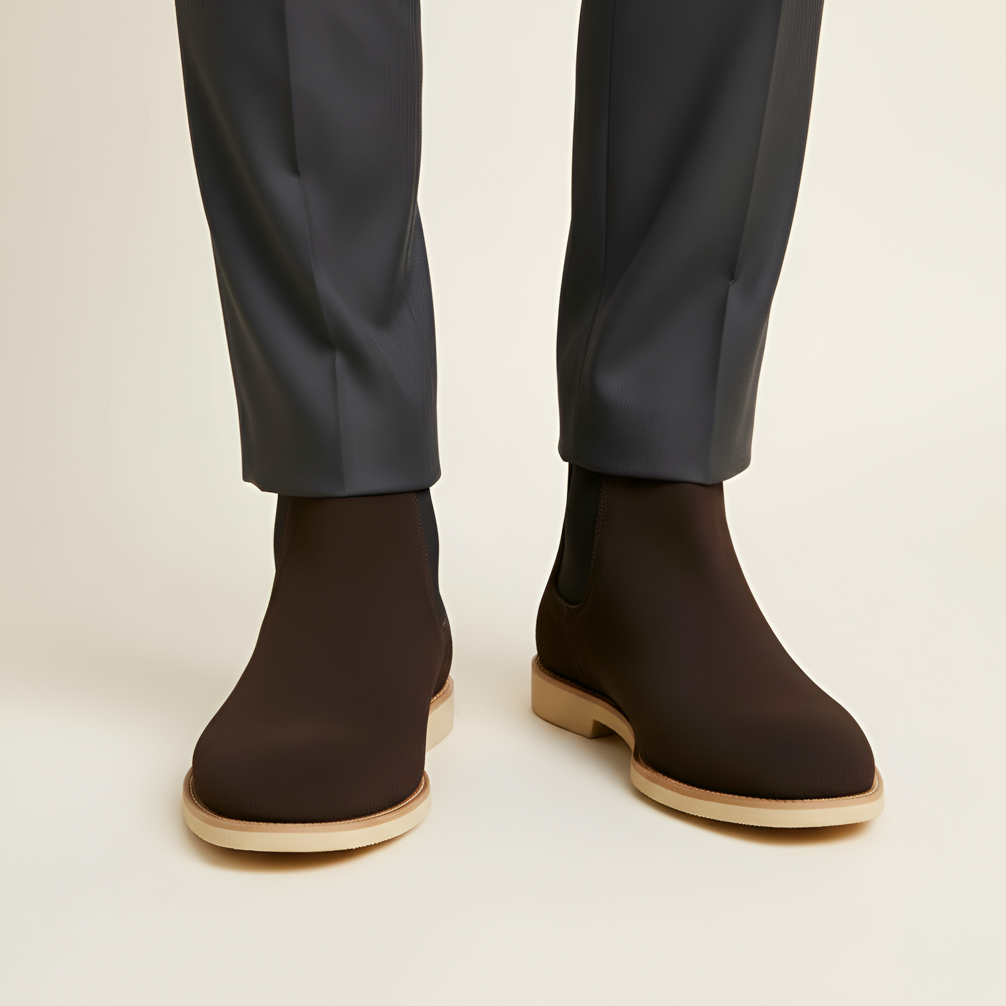 Bellivaro Chelsea férfi csizma velúr bőrből, alacsony talppal