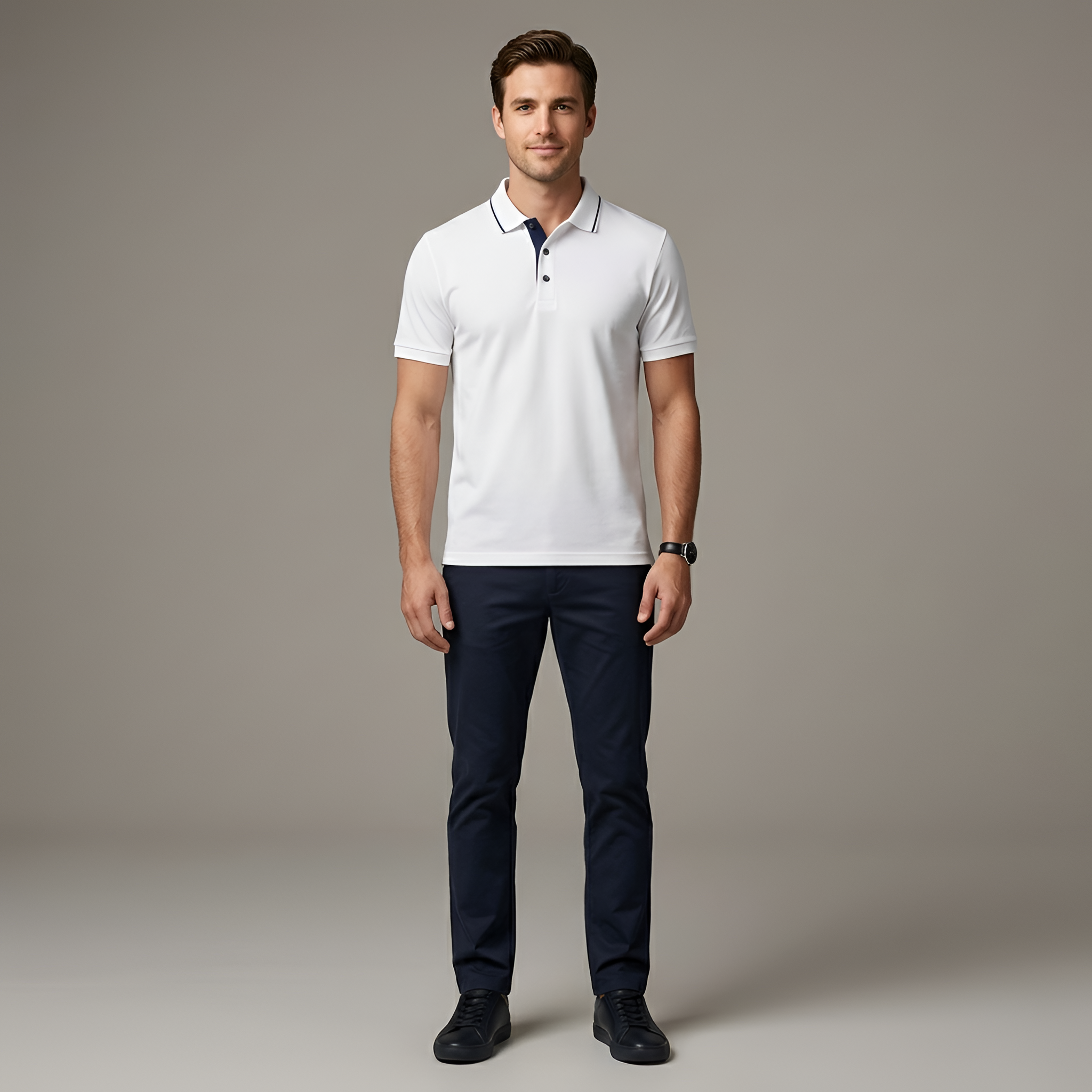 Pánske polo tričko z bavlny, krátky rukáv, klasické polo tričko s golierom