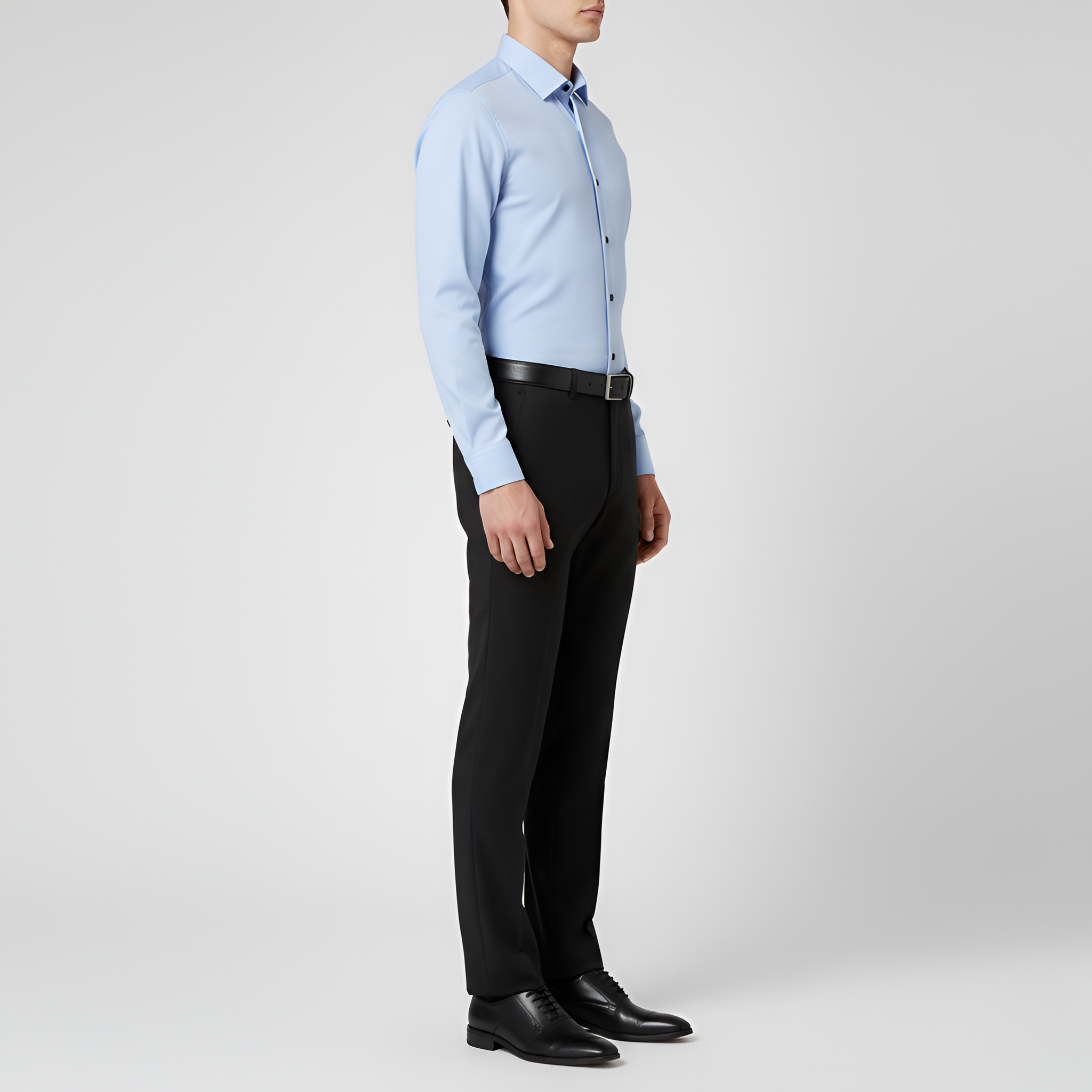Chemise homme Bellivaro à manches longues en coton coupe slim