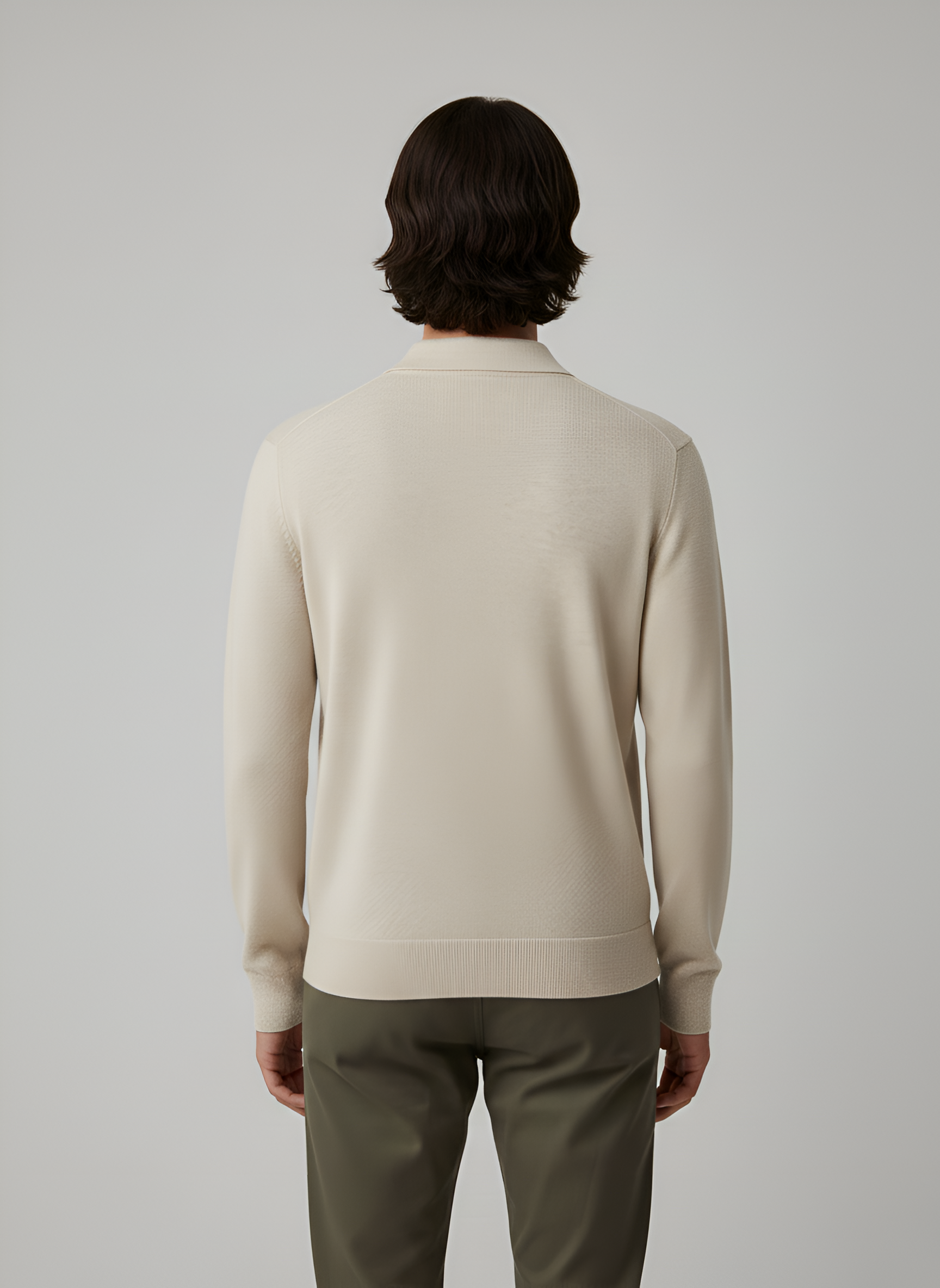 Bellivaro ανδρικό πουλόβερ με φερμουάρ μέχρι τη μέση από μαλλί