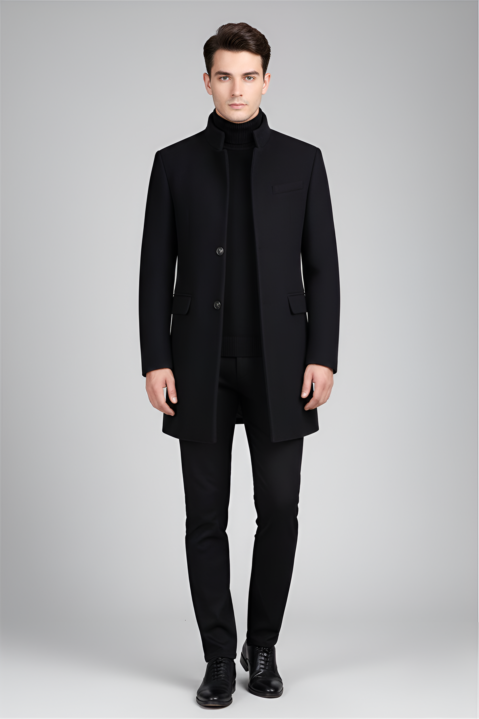 Bellivaro ανδρικό μάλλινο παλτό κλασικό μακρύ μοντέλο