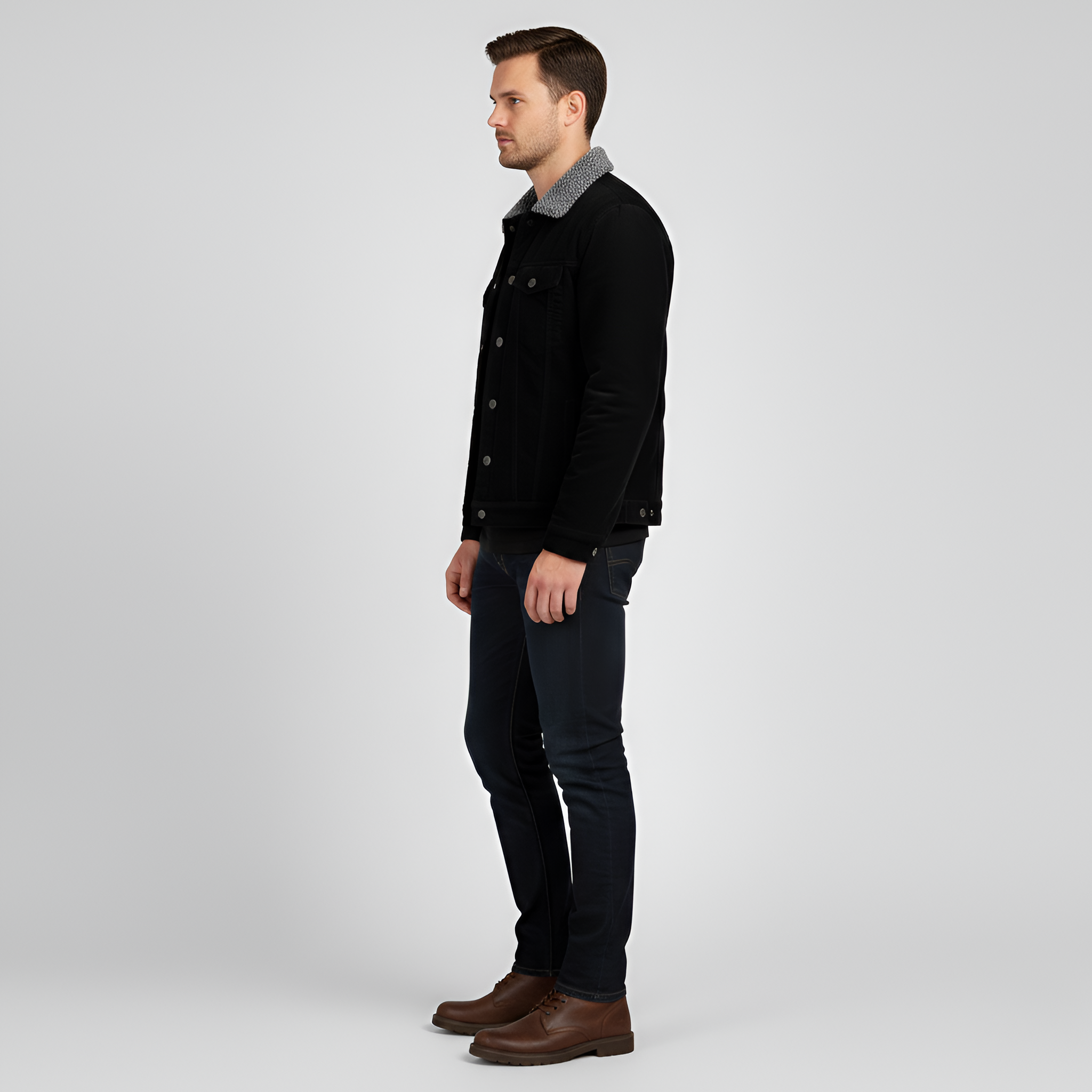 Bellivaro Βελούδινο Μπουφάν Ανδρικό με Επένδυση Sherpa