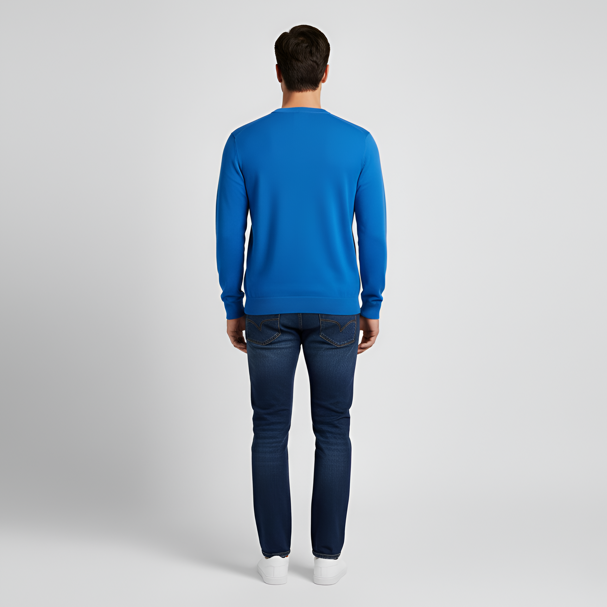 Bellivaro men's knit sweater with V-neck classic fit