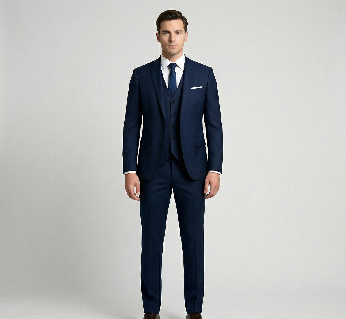 Pánský 3dílný oblek Bellivaro ve střihu slim fit na večírek a svatbu
