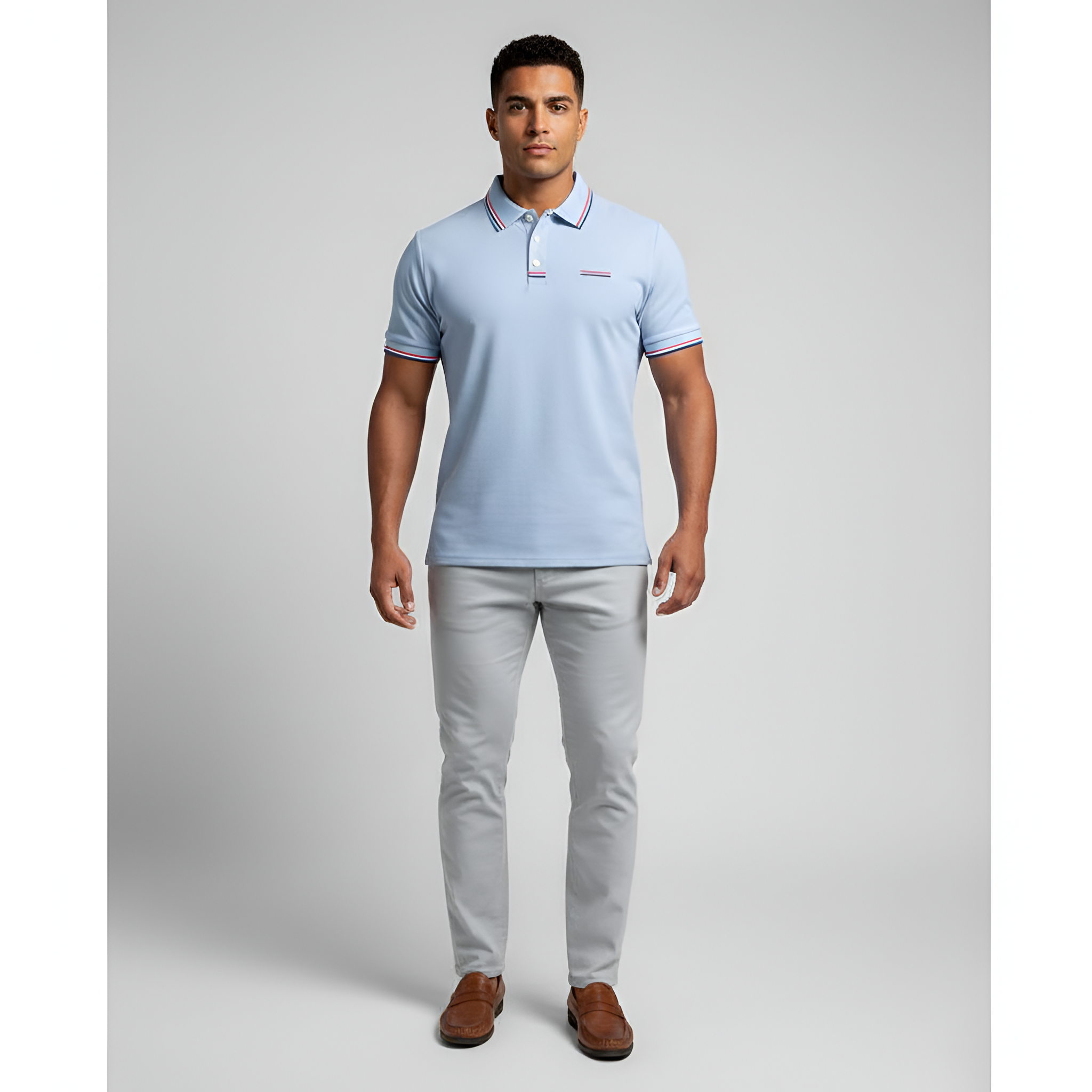 Bellivaro men's polo shirt short-sleeved in cotton classic fit