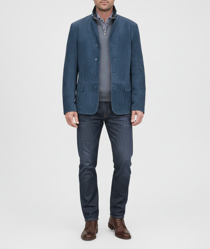 Bellivaro ανδρικό δερμάτινο μπουφάν κλασικός σχεδιασμός