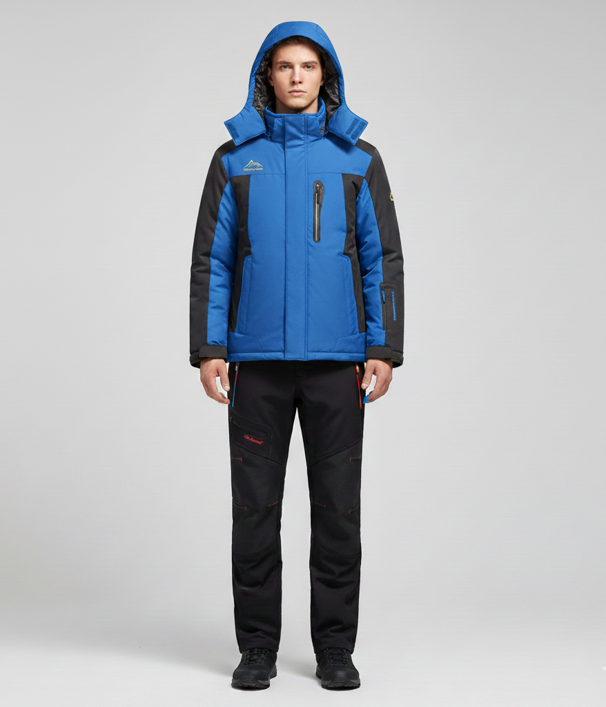 Σετ εξωτερικού χώρου Bellivaro για άνδρες, αδιάβροχο μπουφάν και θερμικό παντελόνι